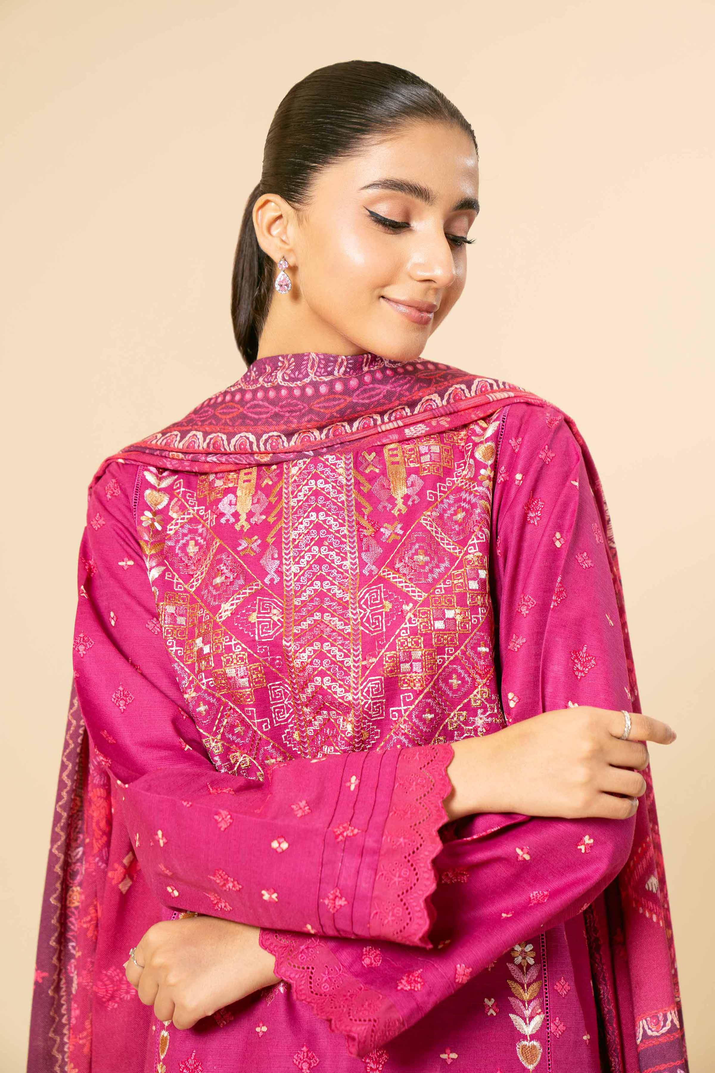 3 Piece - Printed Embroidered Suit - 42404932 - Image 2