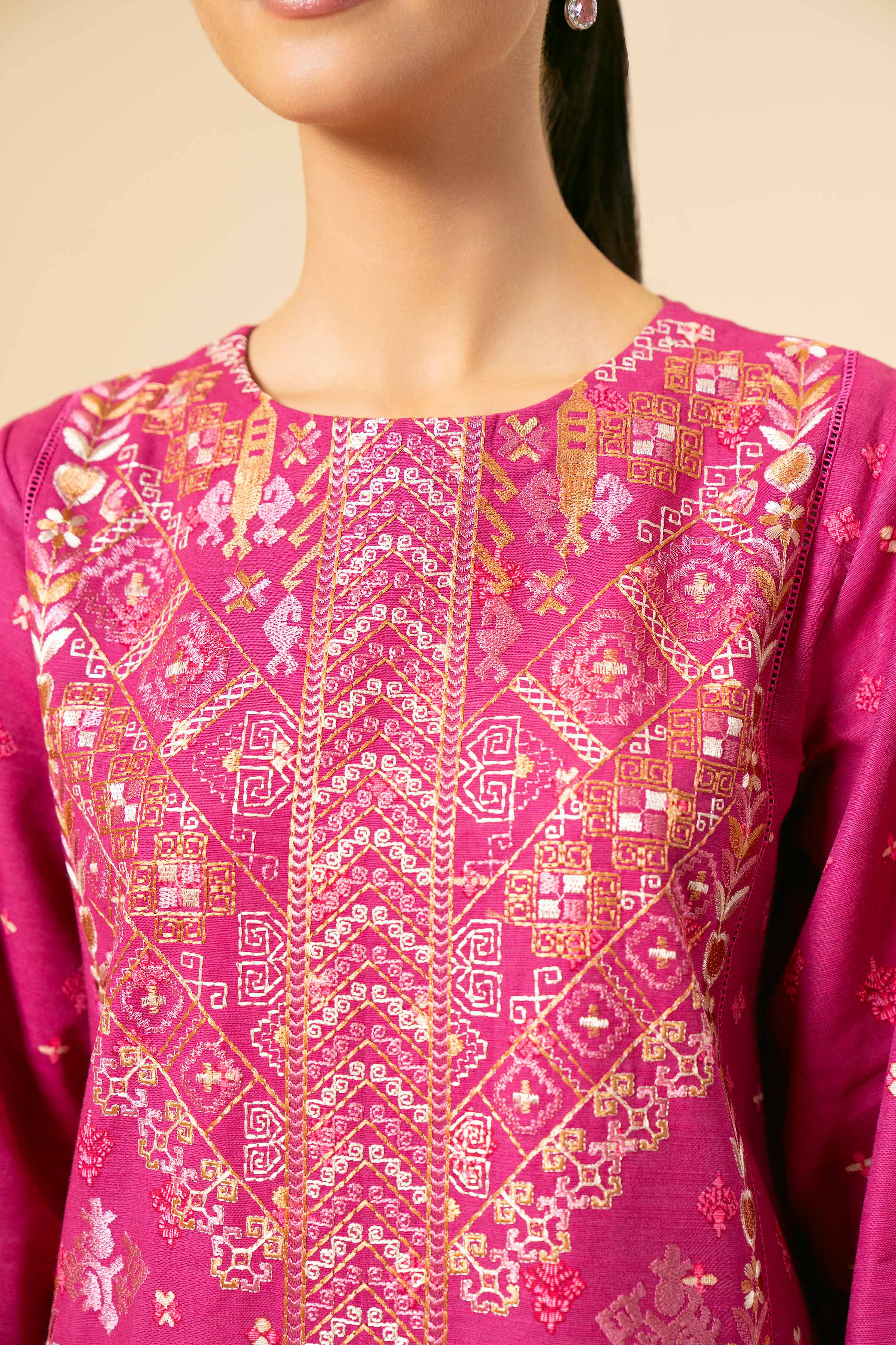 3 Piece - Printed Embroidered Suit - 42404932 - Image 4
