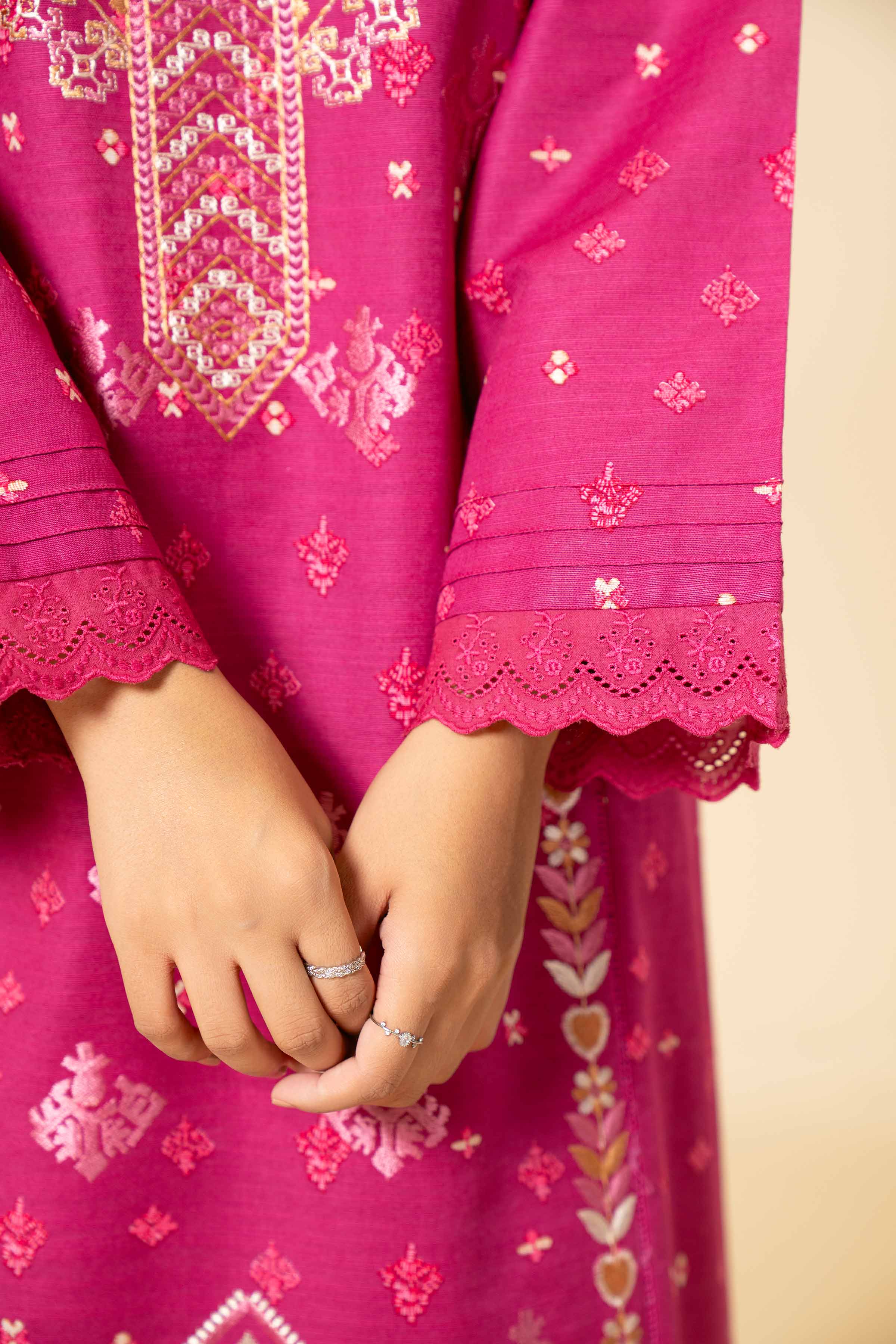 3 Piece - Printed Embroidered Suit - 42404932 - Image 5