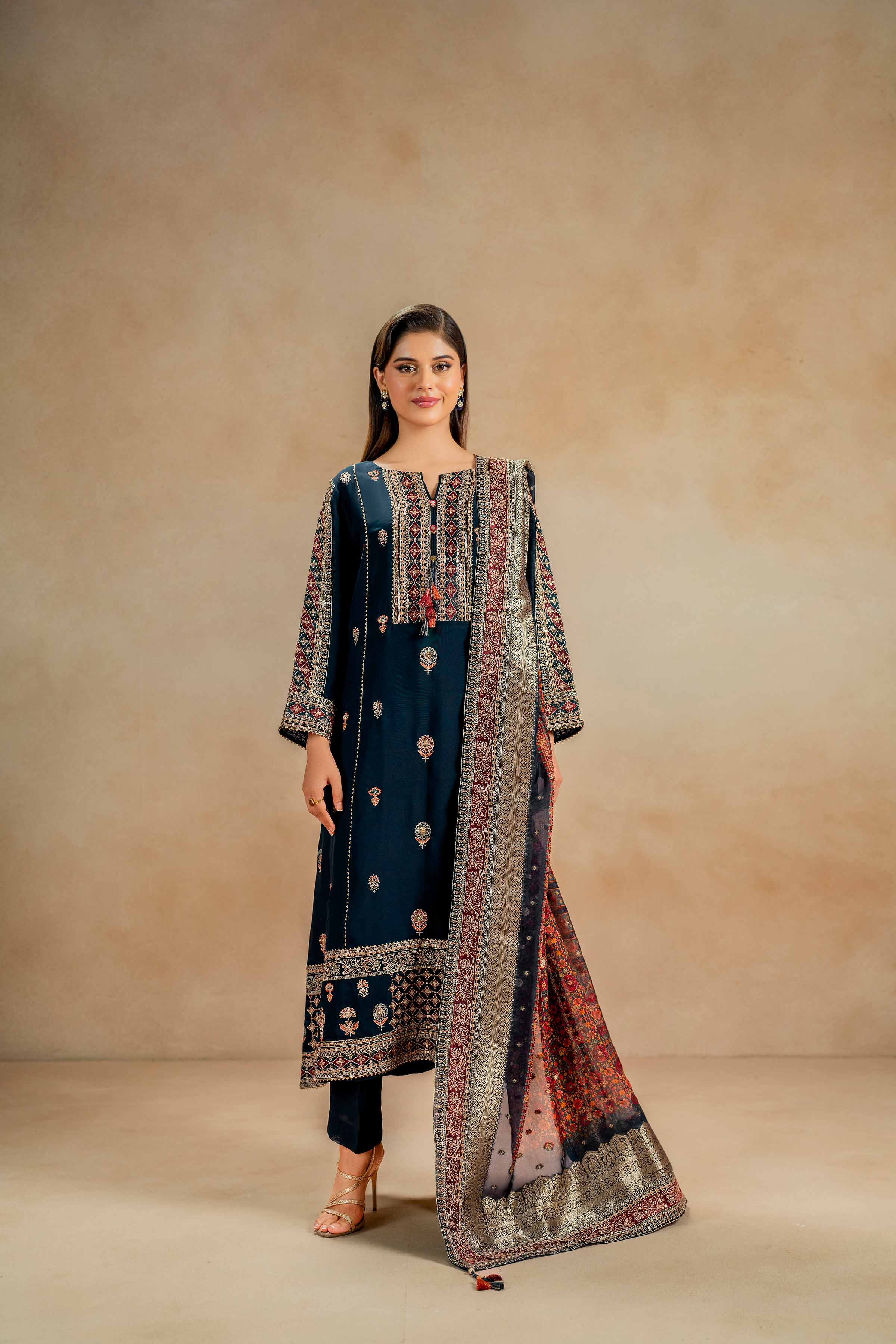 3 Piece - Embroidered Suit - 42411507 - Image 4