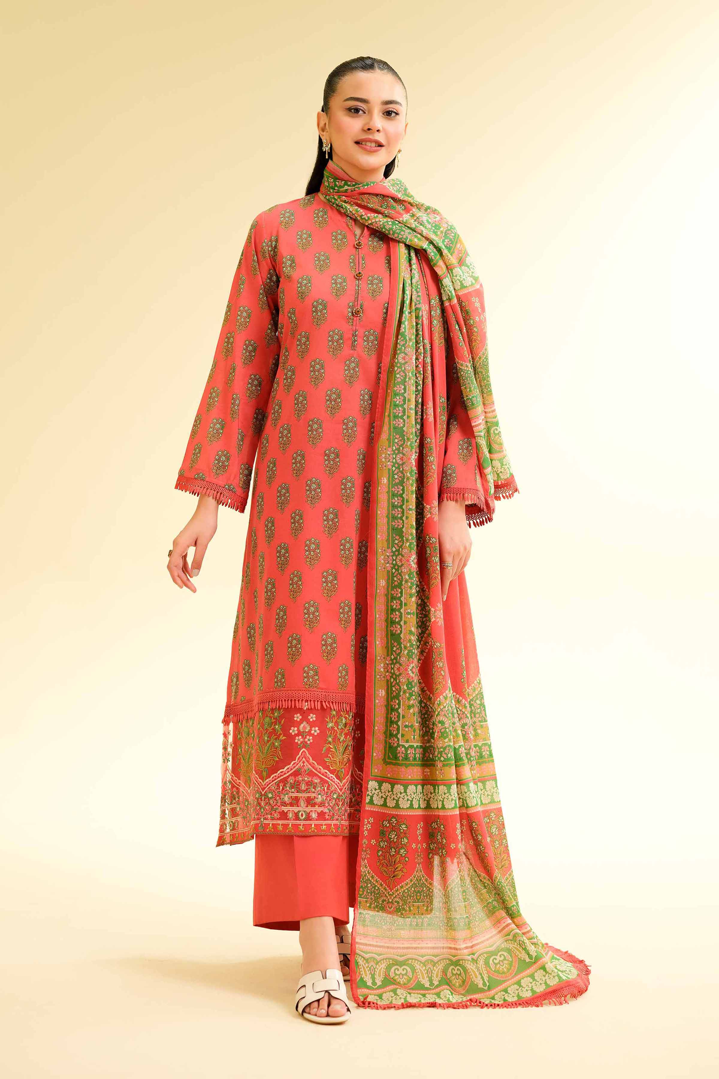 2 Piece - Printed Embroidered Suit - 42501160 - Image 2