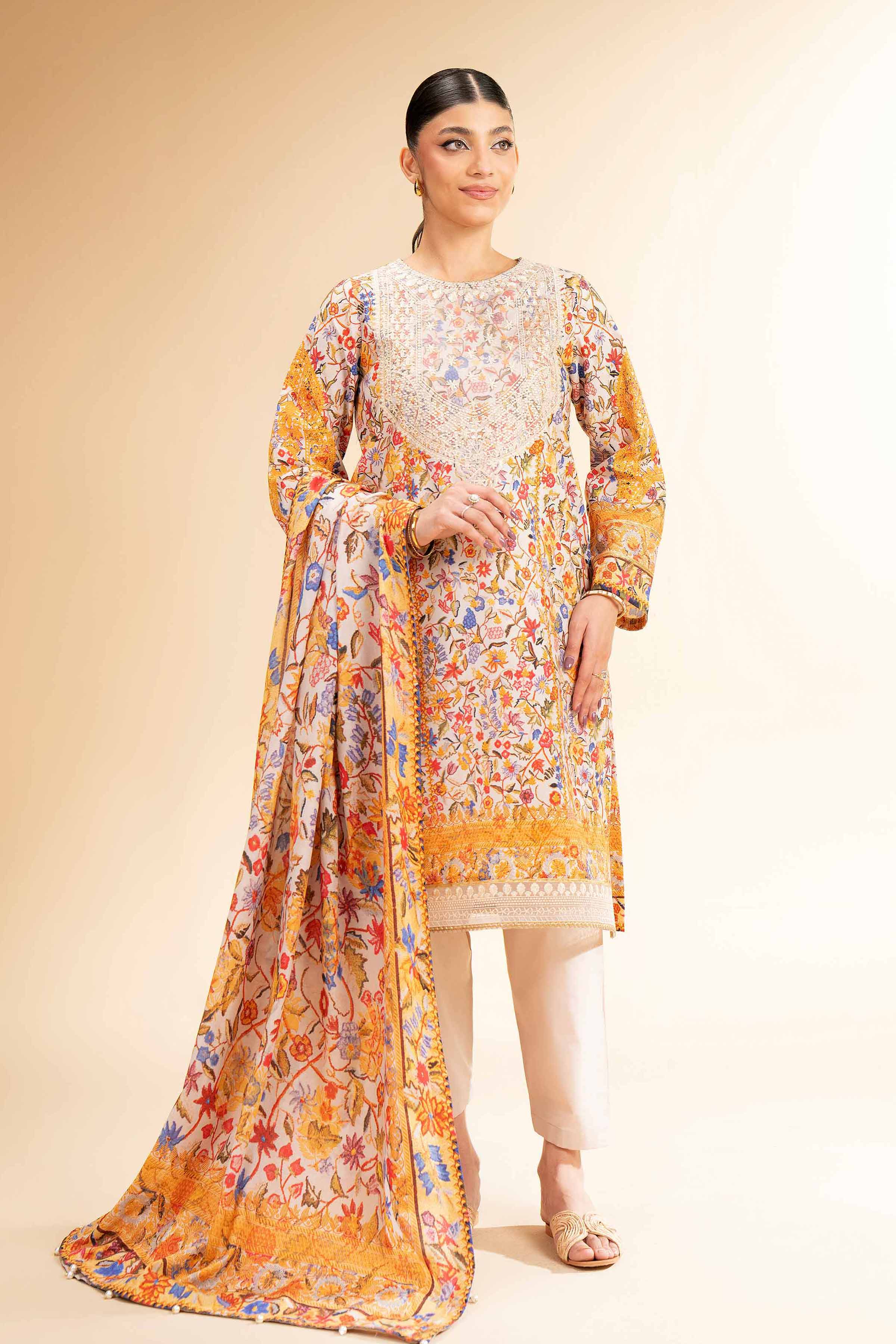 3 Piece - Digital Printed Embroidered Suit - 42501179 - Image 3