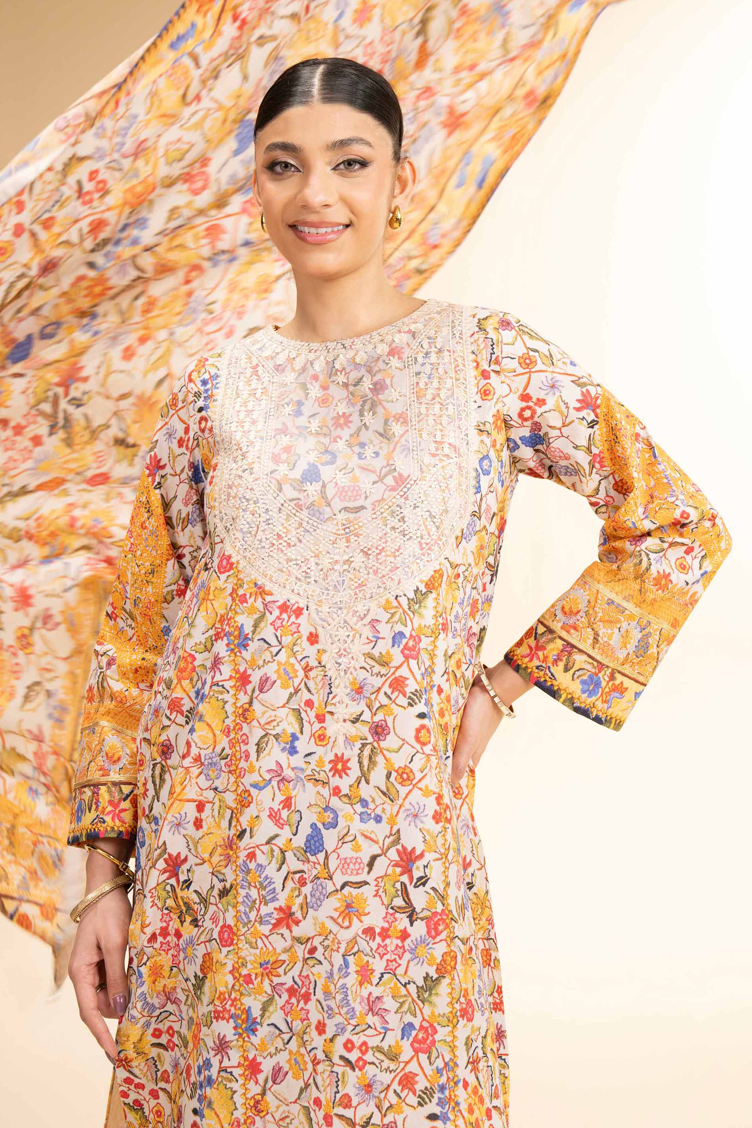 3 Piece - Digital Printed Embroidered Suit - 42501179 - Image 4