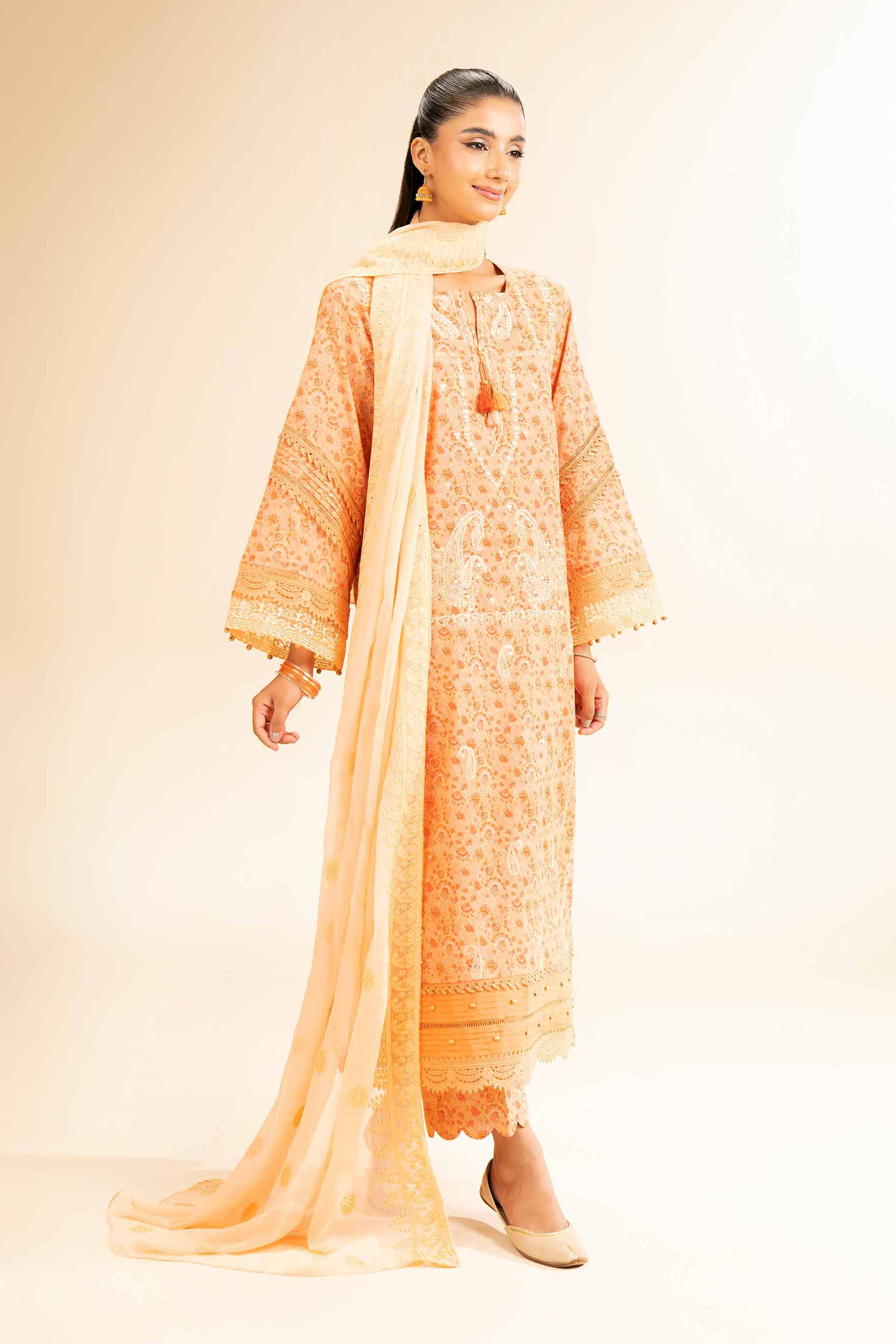 3 Piece - Printed Embroidered Suit - 42501284 - Image 2