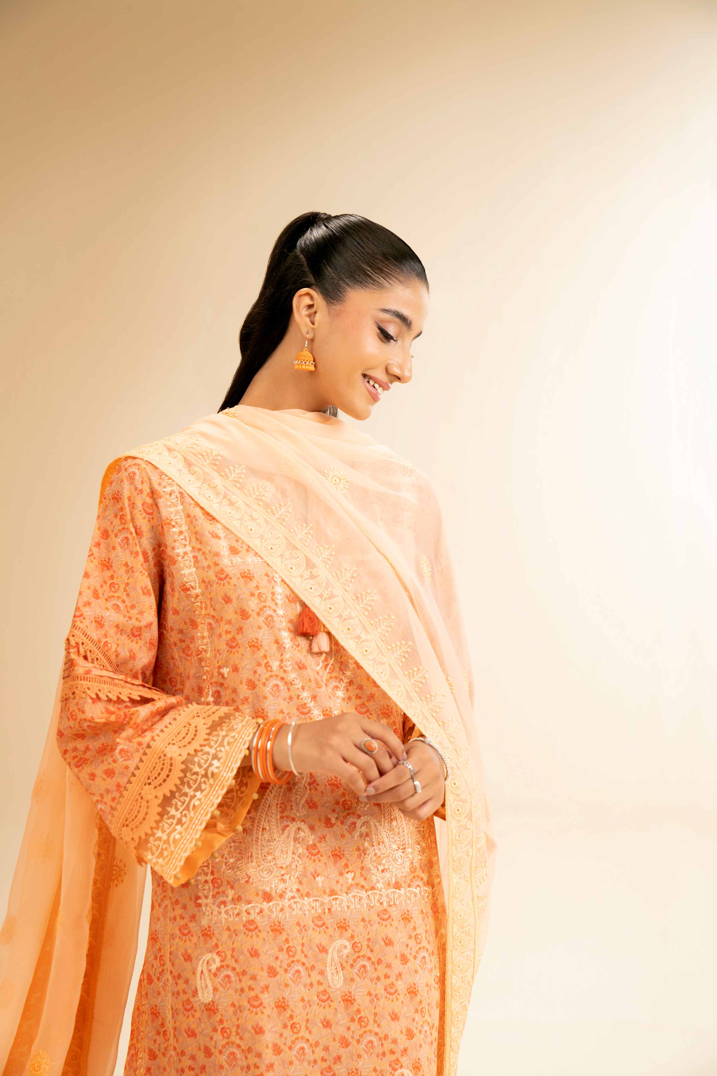 3 Piece - Printed Embroidered Suit - 42501284 - Image 4