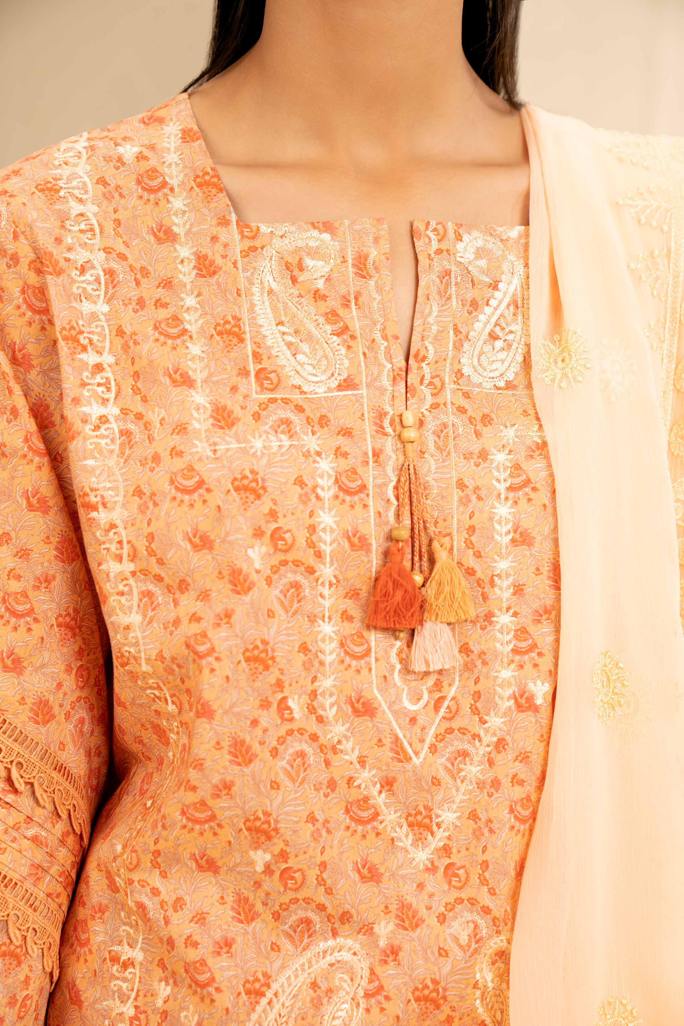 3 Piece - Printed Embroidered Suit - 42501284 - Image 5