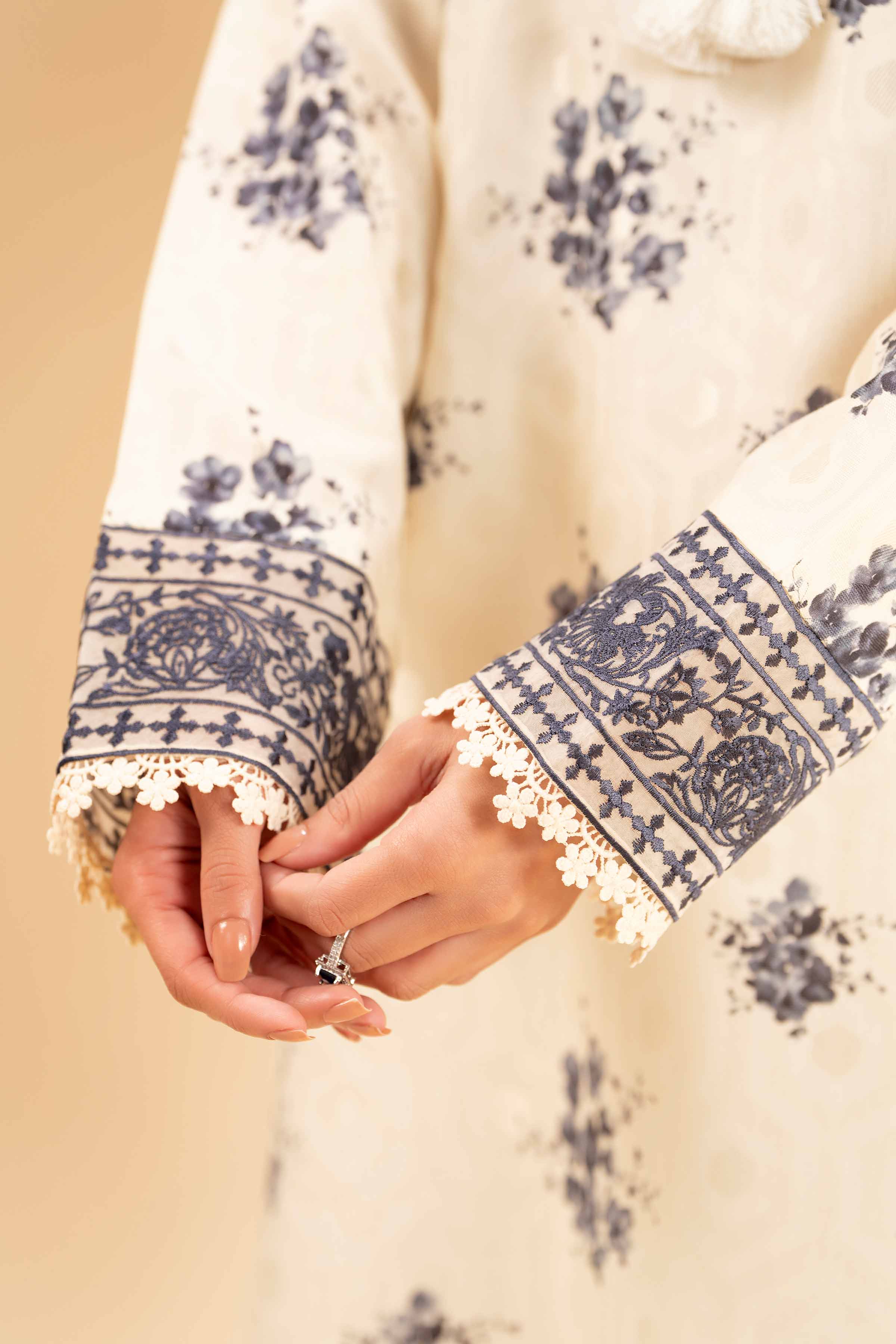 3 Piece - Digital Printed Jacquard Embroidered Suit - 42501303 - Image 5