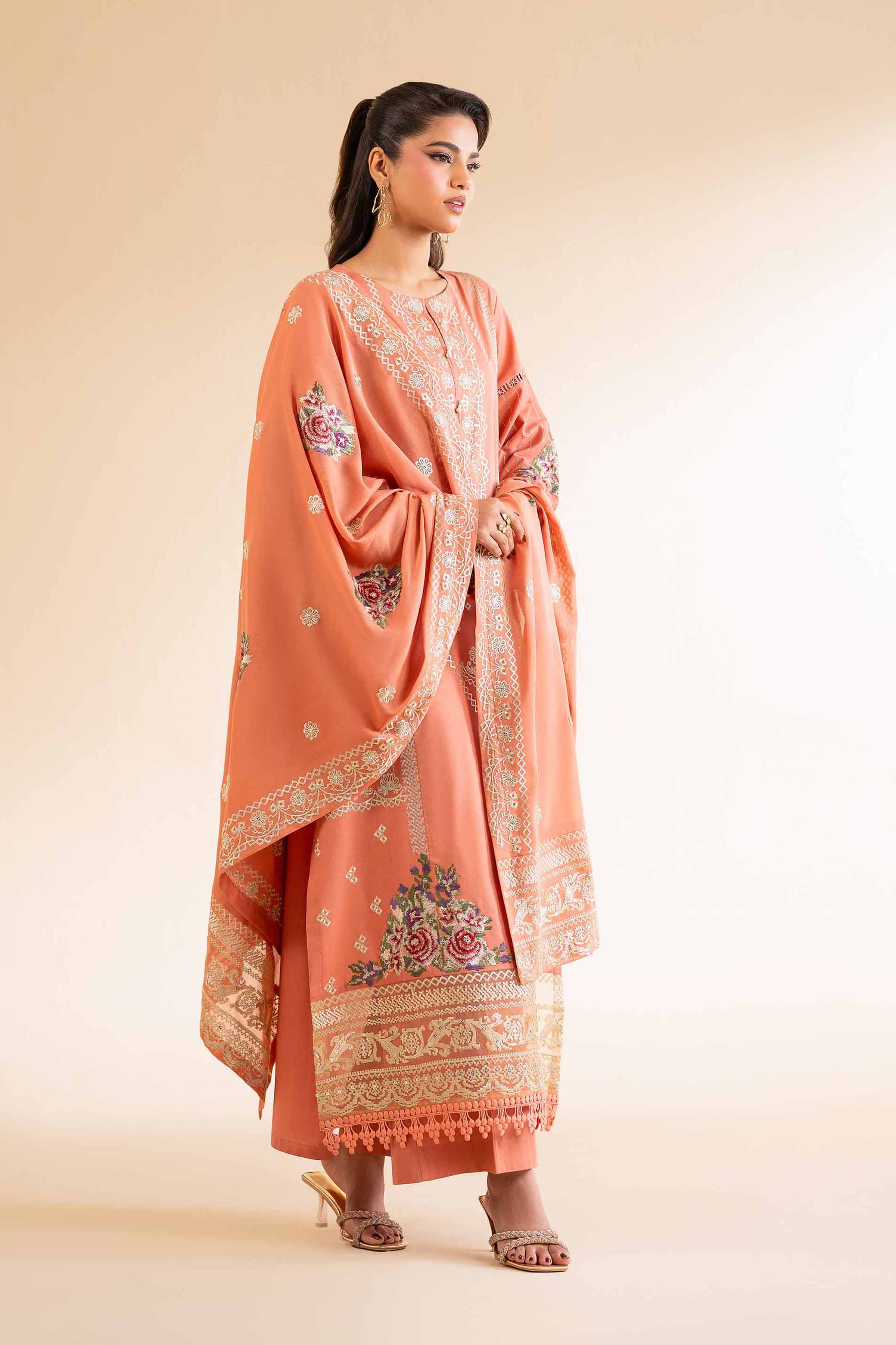 3 Piece - Dyed Embroidered Suit - 42501350 - Image 2