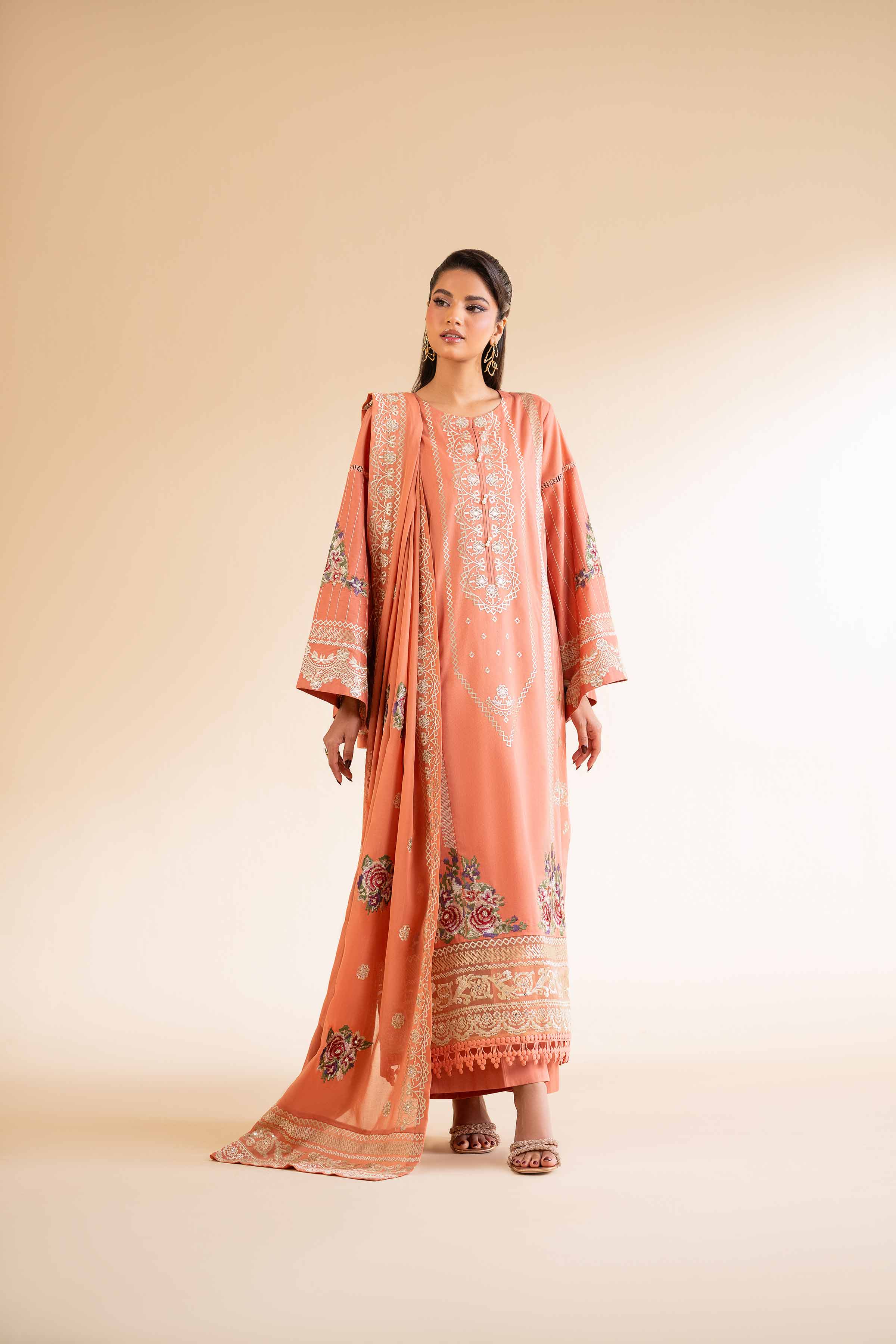 3 Piece - Dyed Embroidered Suit - 42501350 - Image 5