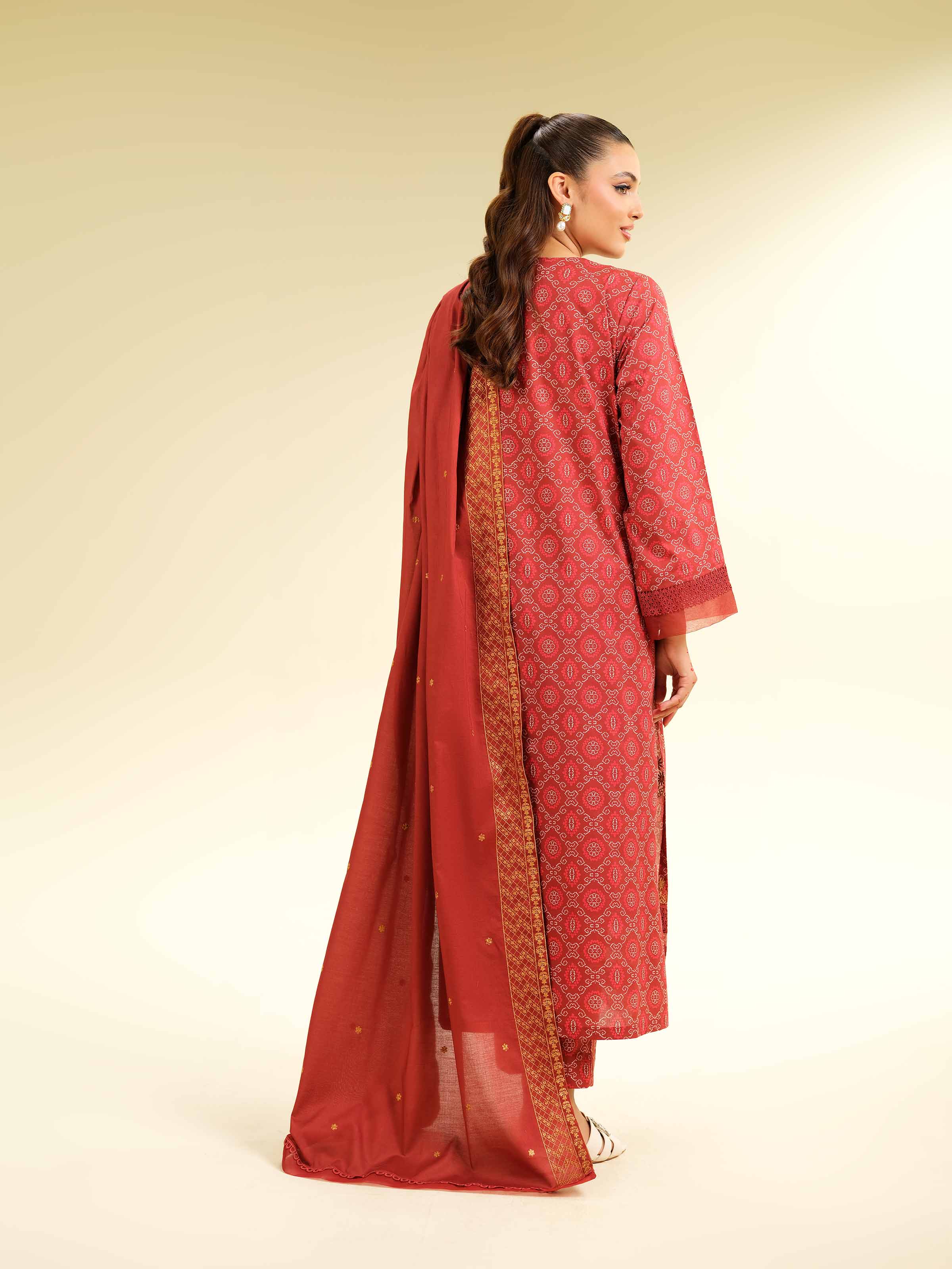 3 Piece - Printed Embroidered Suit - 42501363 - Image 3