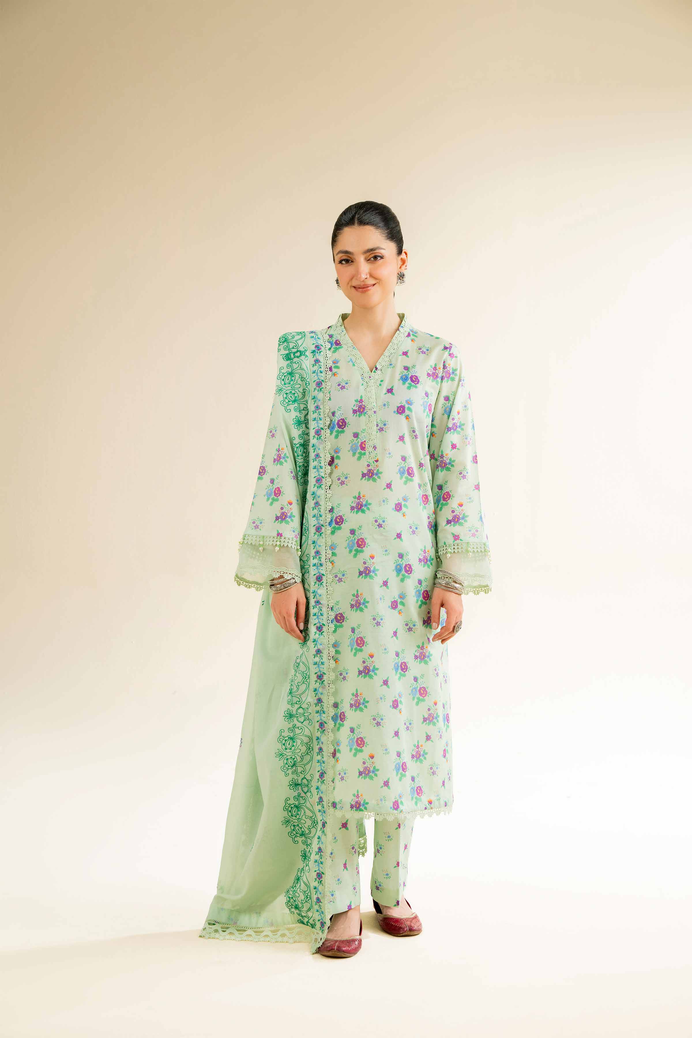 3 Piece - Printed Embroidered Suit - 42501498 - Image 5
