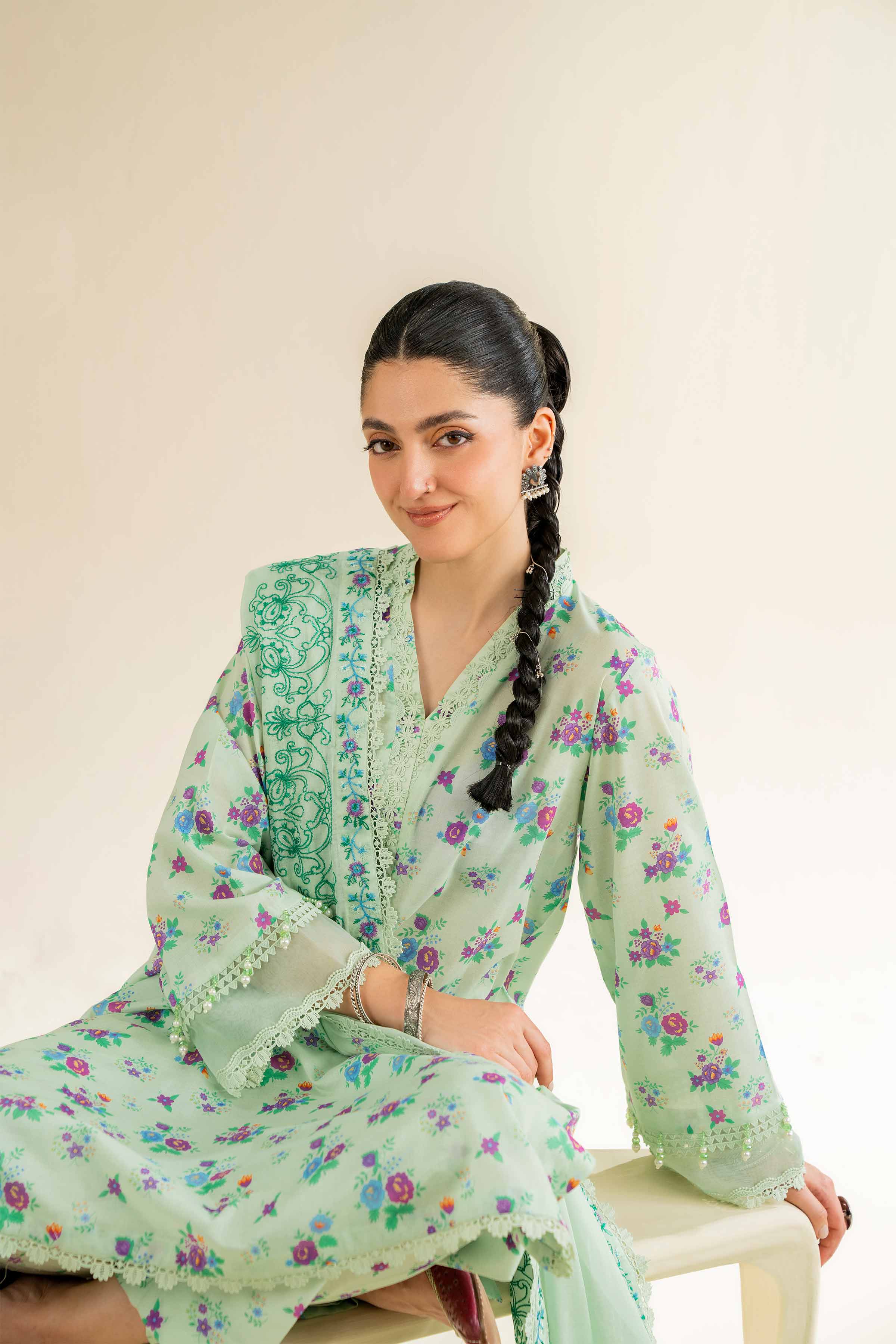 3 Piece - Printed Embroidered Suit - 42501498 - Image 6
