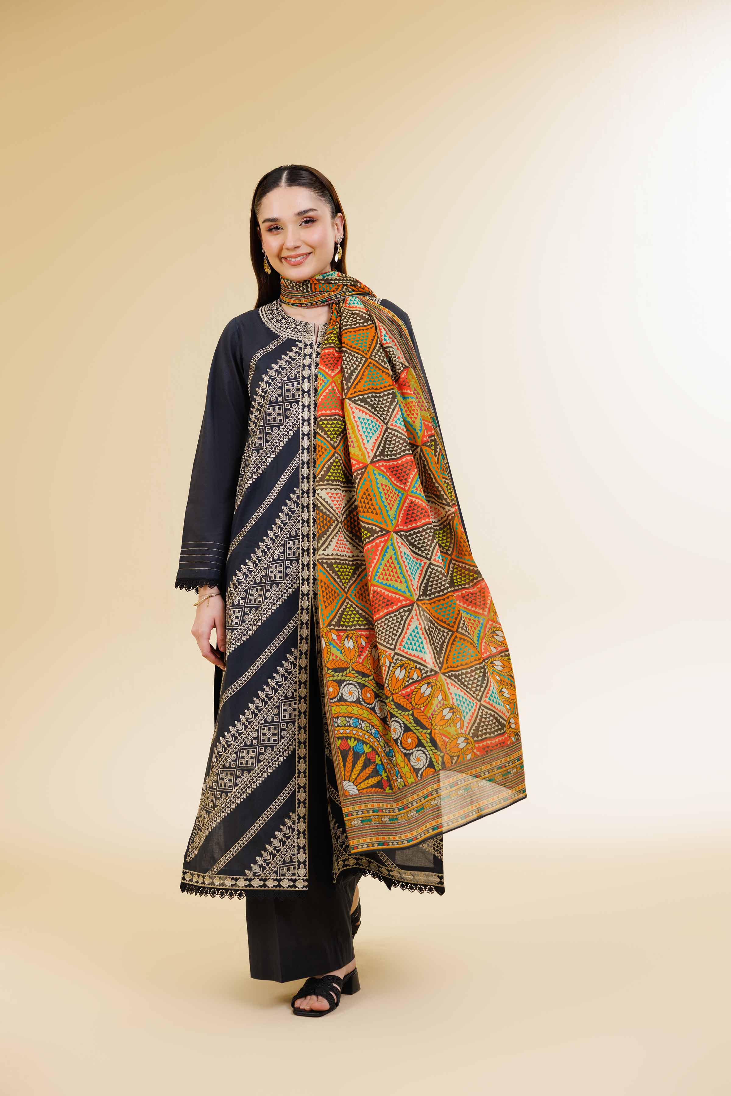 3 Piece - Digital Printed Embroidered Suit - 42501579 - Image 6
