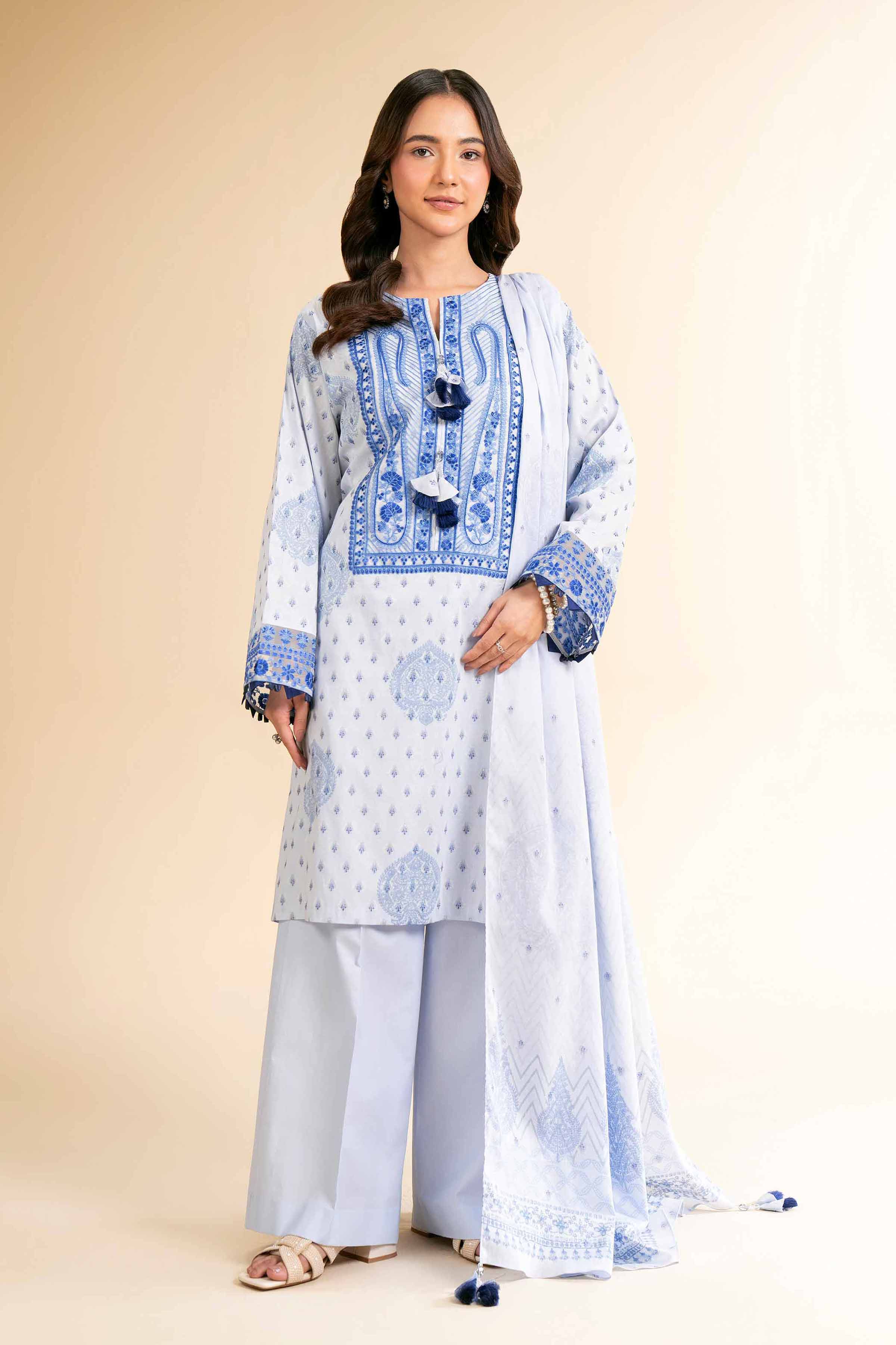 3 Piece - Digital Printed Embroidered Suit - 42501633 - Image 2