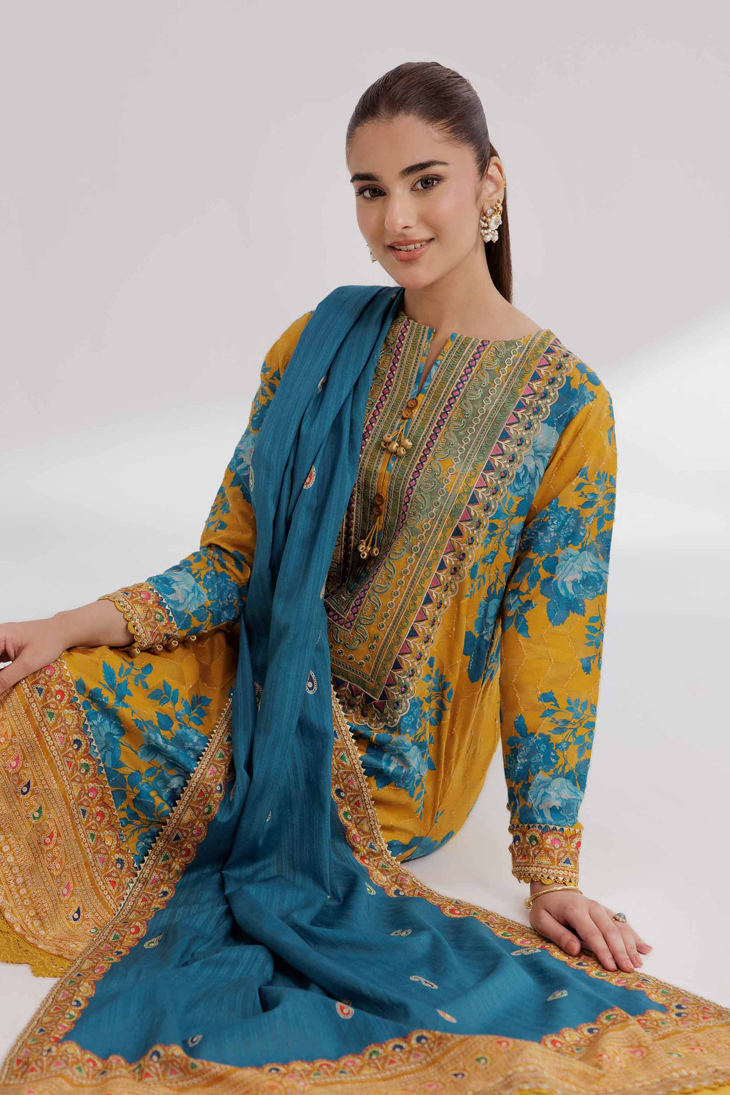3 Piece - Digital Printed Embroidered Suit - 42502213 - Image 2