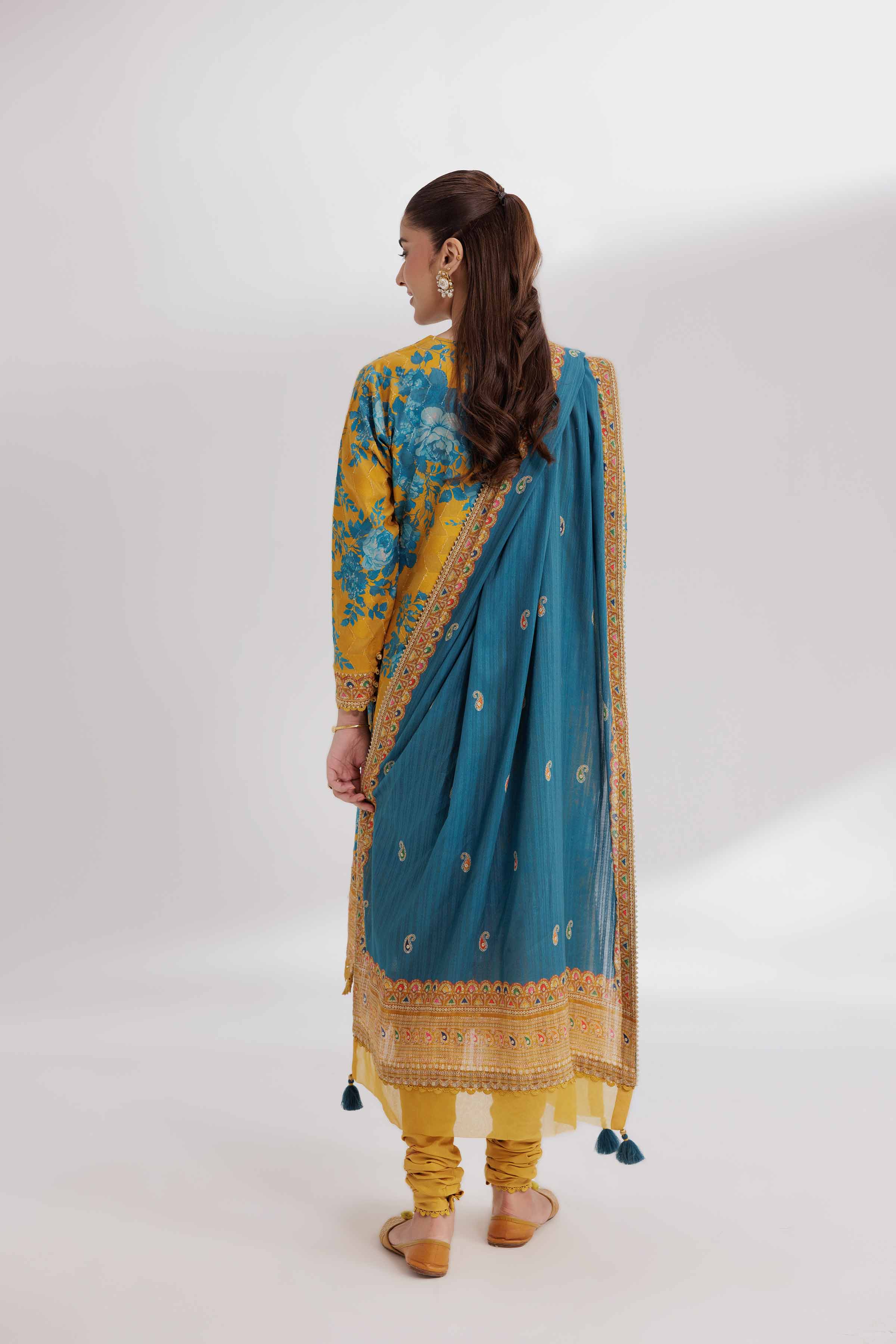 3 Piece - Digital Printed Embroidered Suit - 42502213 - Image 3