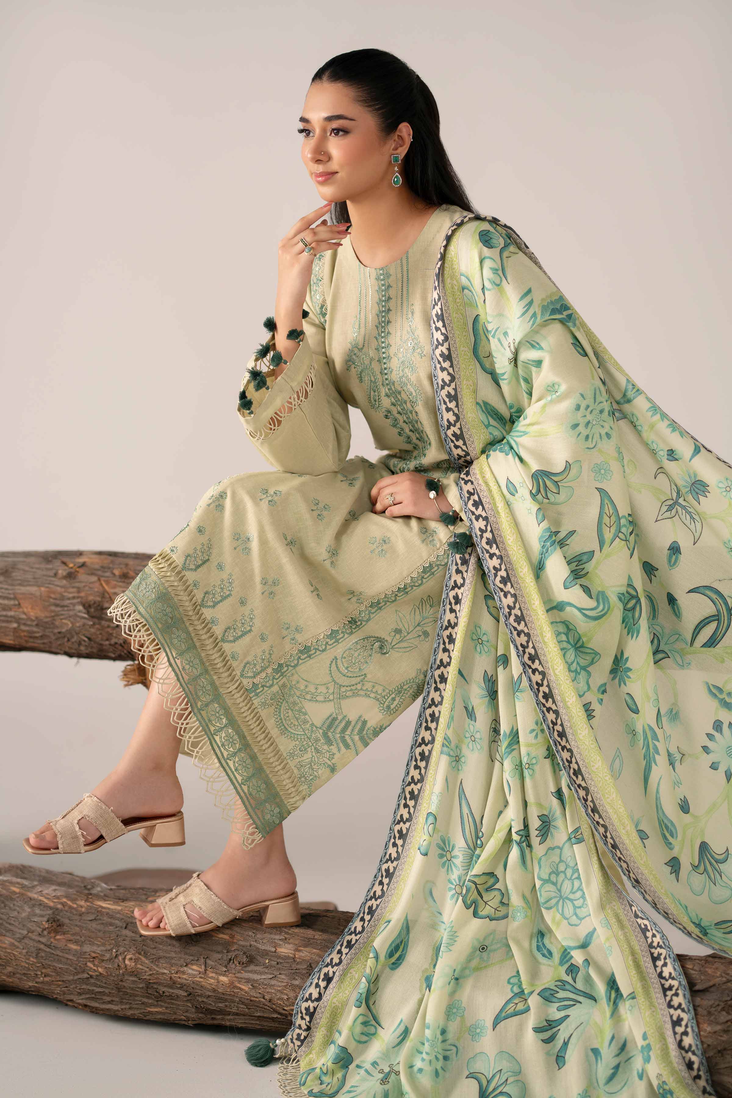 3 Piece - Digital Printed Embroidered Suit - 42502976 - Image 2
