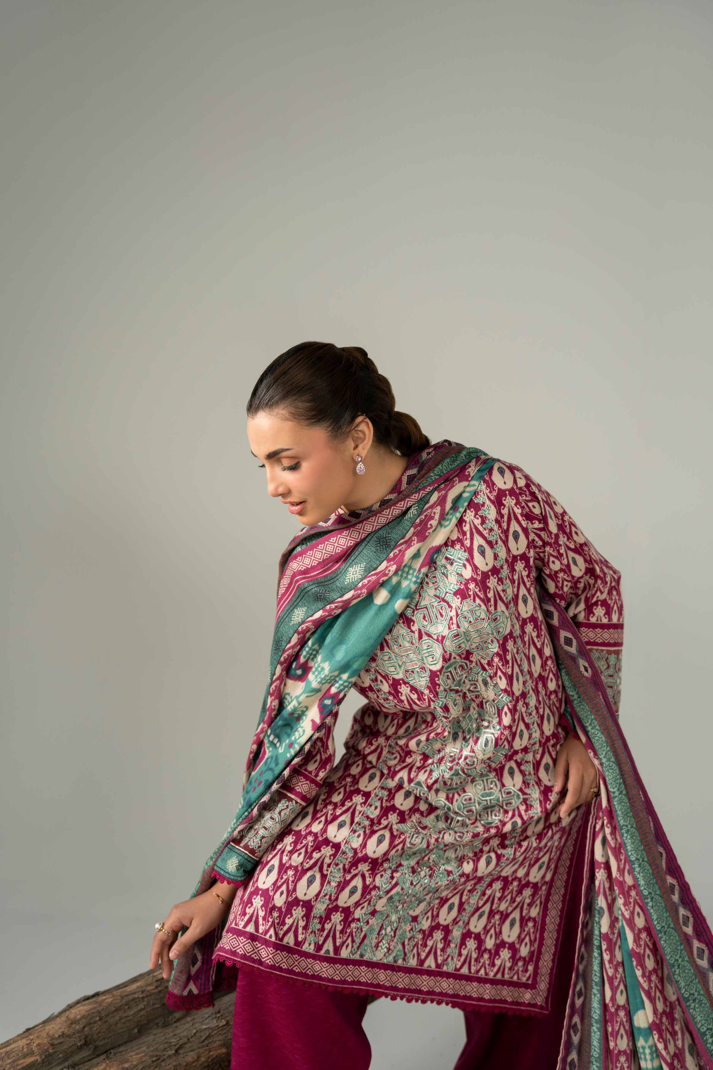 3 Piece - Digital Printed Embroidered Suit - 42502989 - Image 5