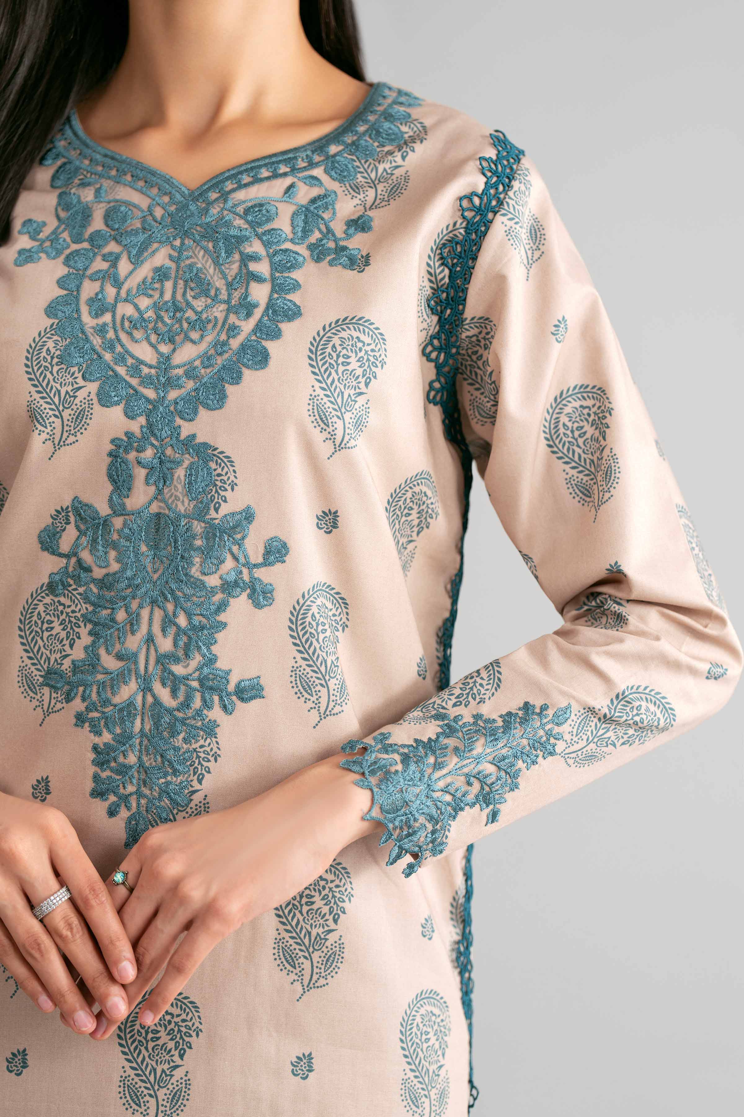 3 Piece - Digital Printed Embroidered Suit - 42601572 - Image 4