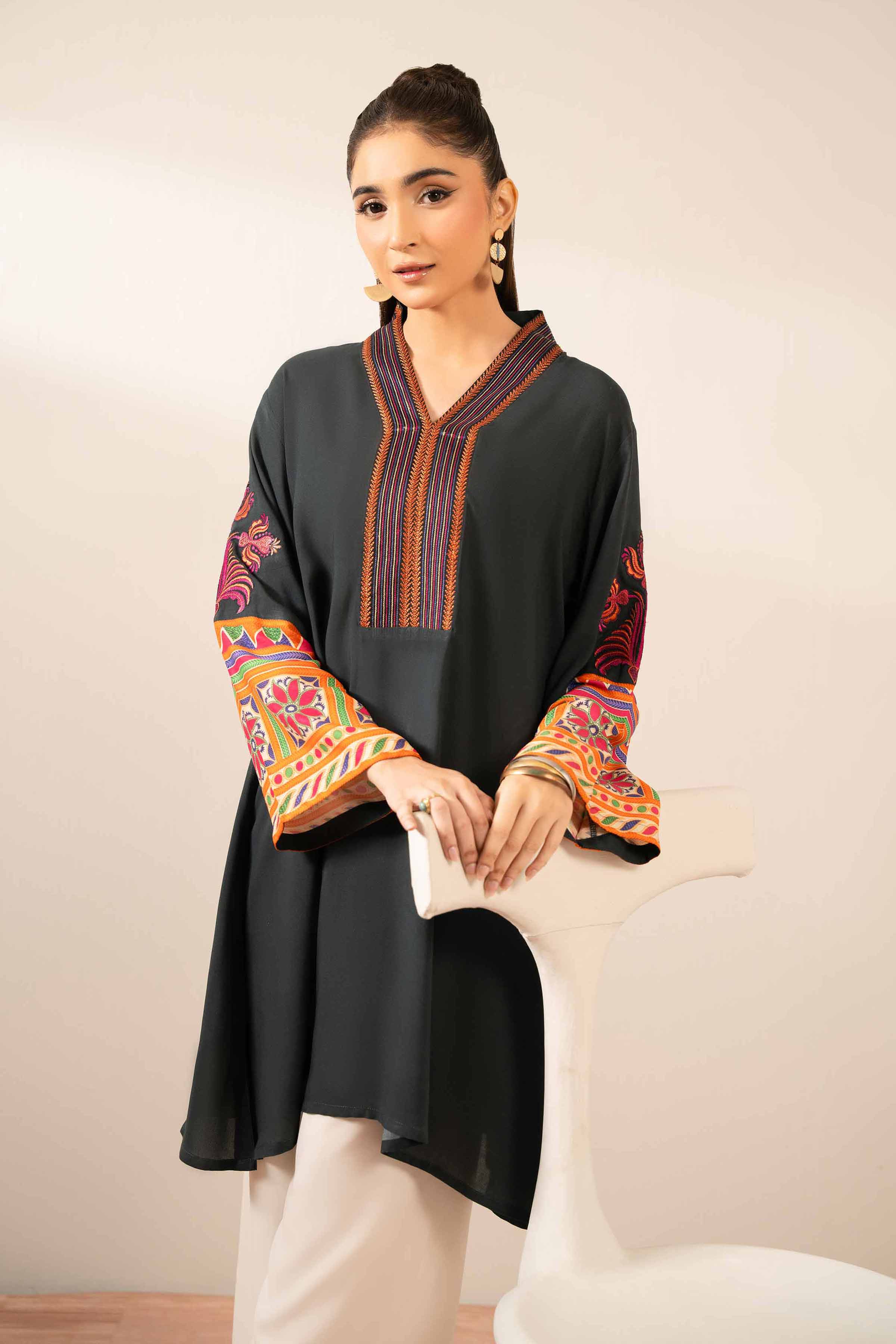Printed Embroidered Tunic - AS25-107 - Image 2