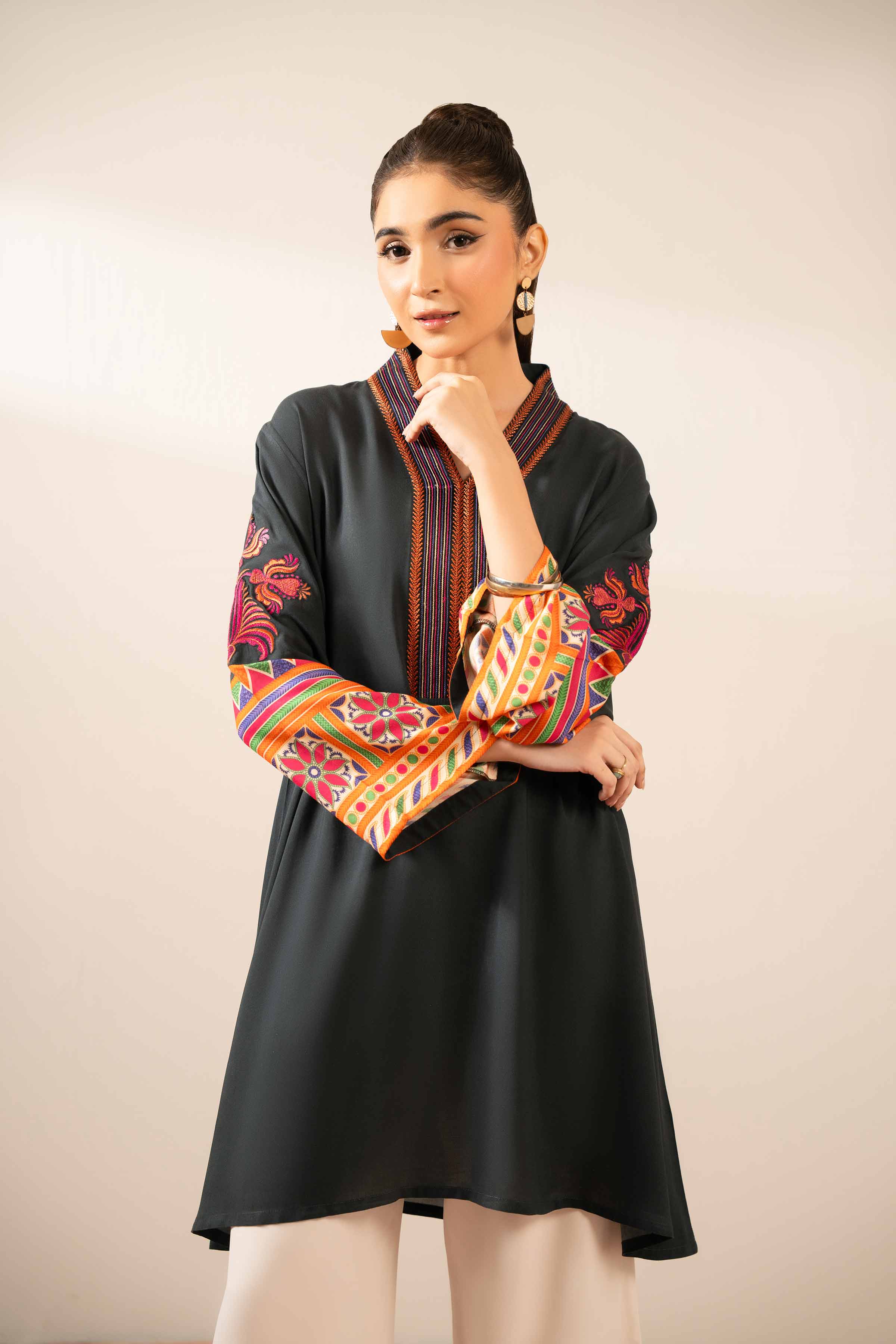 Printed Embroidered Tunic - AS25-107 - Image 7