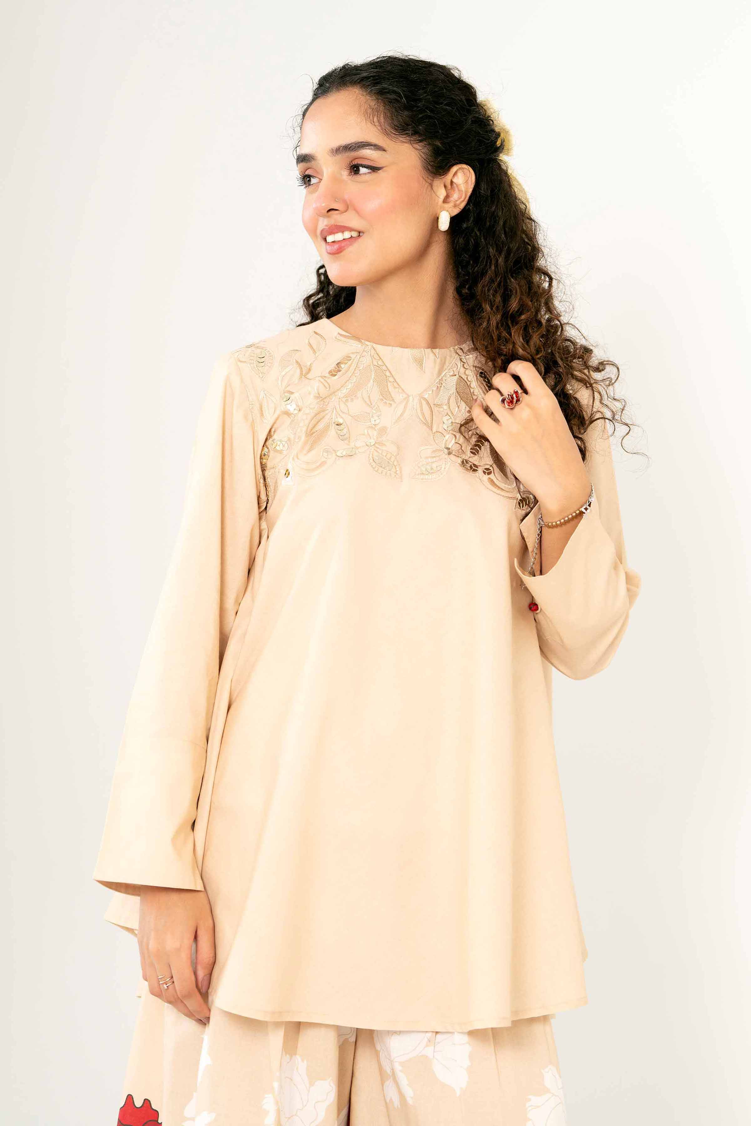 2 Piece - Printed Embroidered Suit - AS25-35 - Image 2