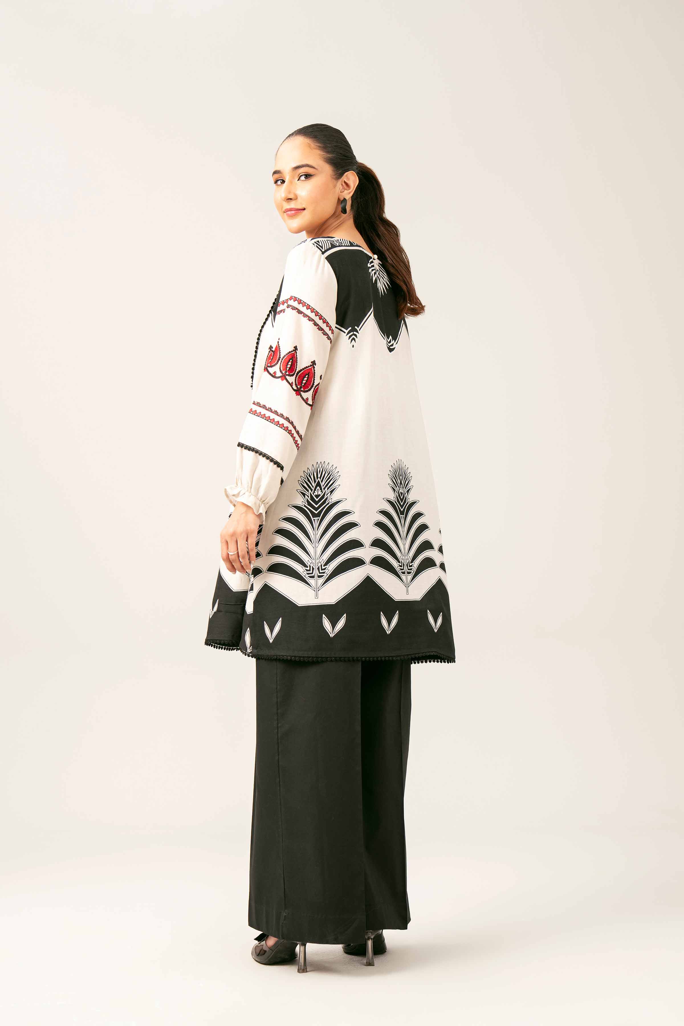 Printed Embroidered Tunic - AS25-68 - Image 3