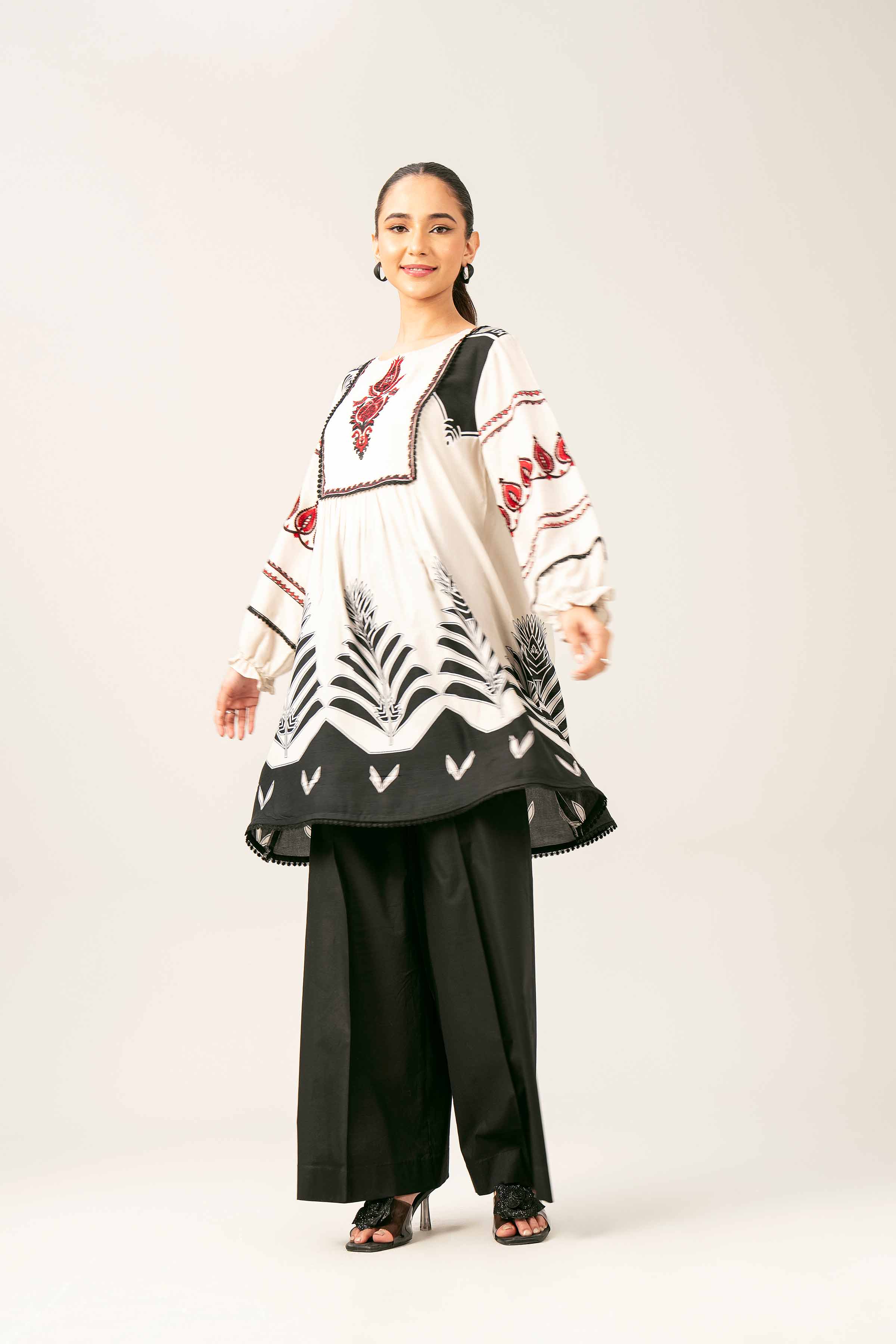 Printed Embroidered Tunic - AS25-68 - Image 7