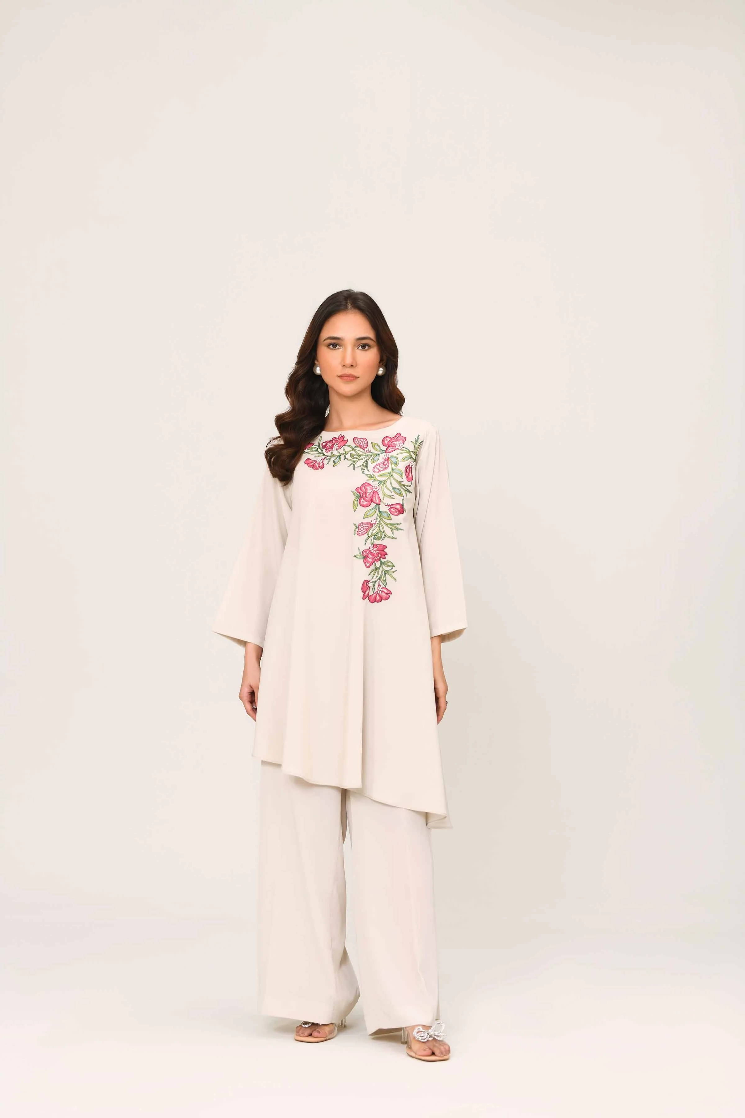 2 Piece - Embroidered Suit - FE25-09 - Image 4