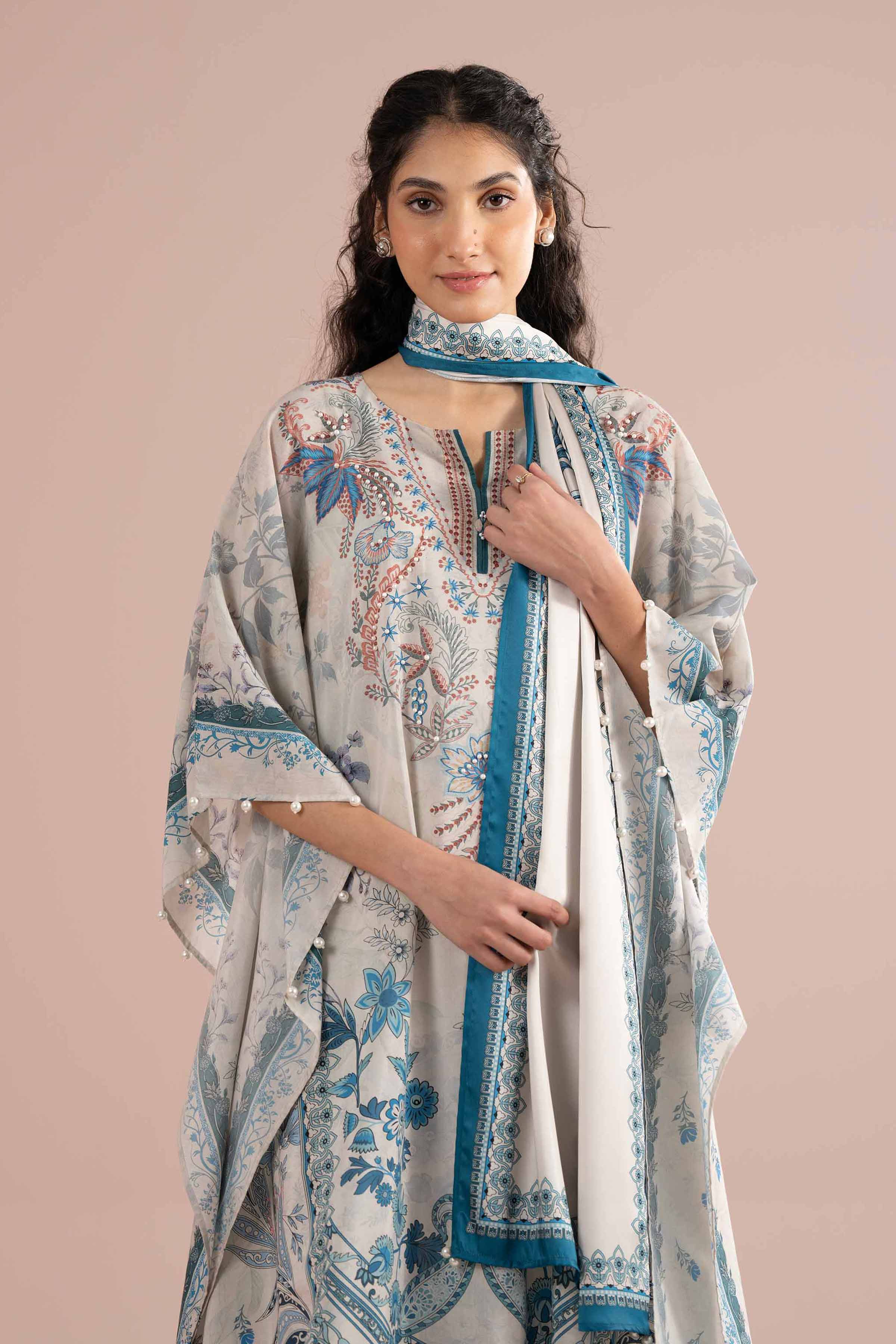 2 Piece - Printed Kaftan - FE26-70 - Image 7