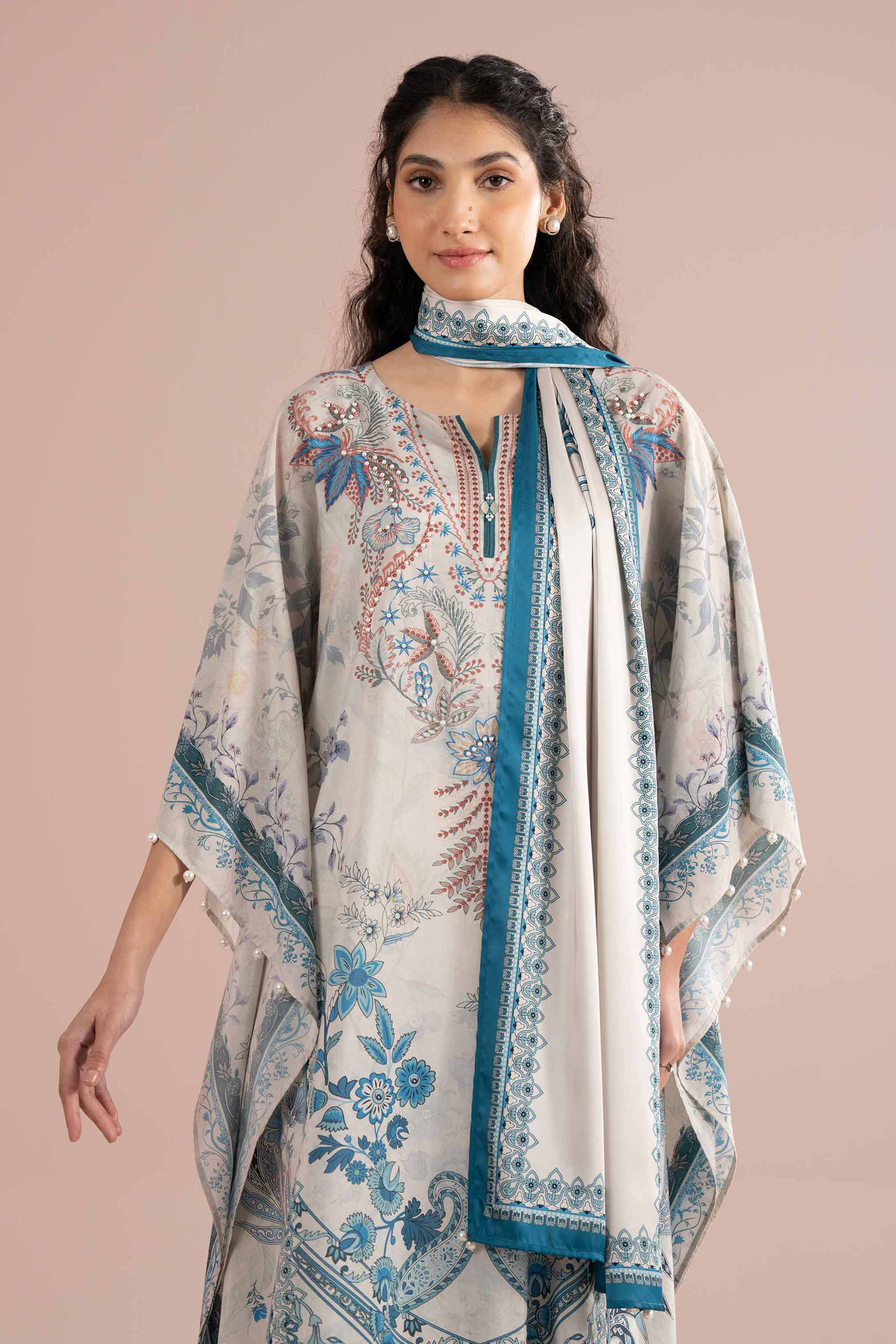 2 Piece - Printed Kaftan - FE26-70 - Image 8