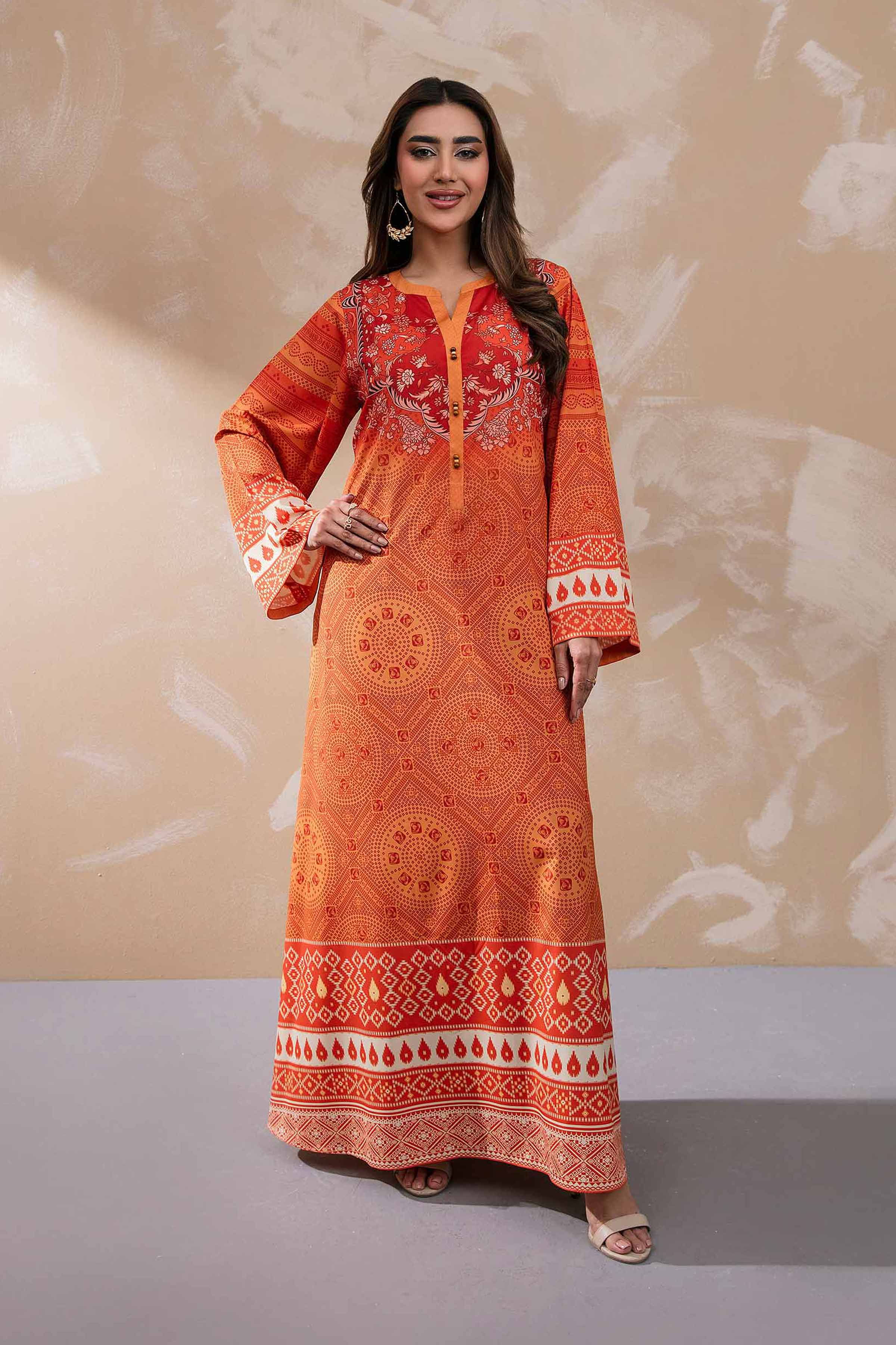 Printed Long Dress - FS24-31 - Image 3