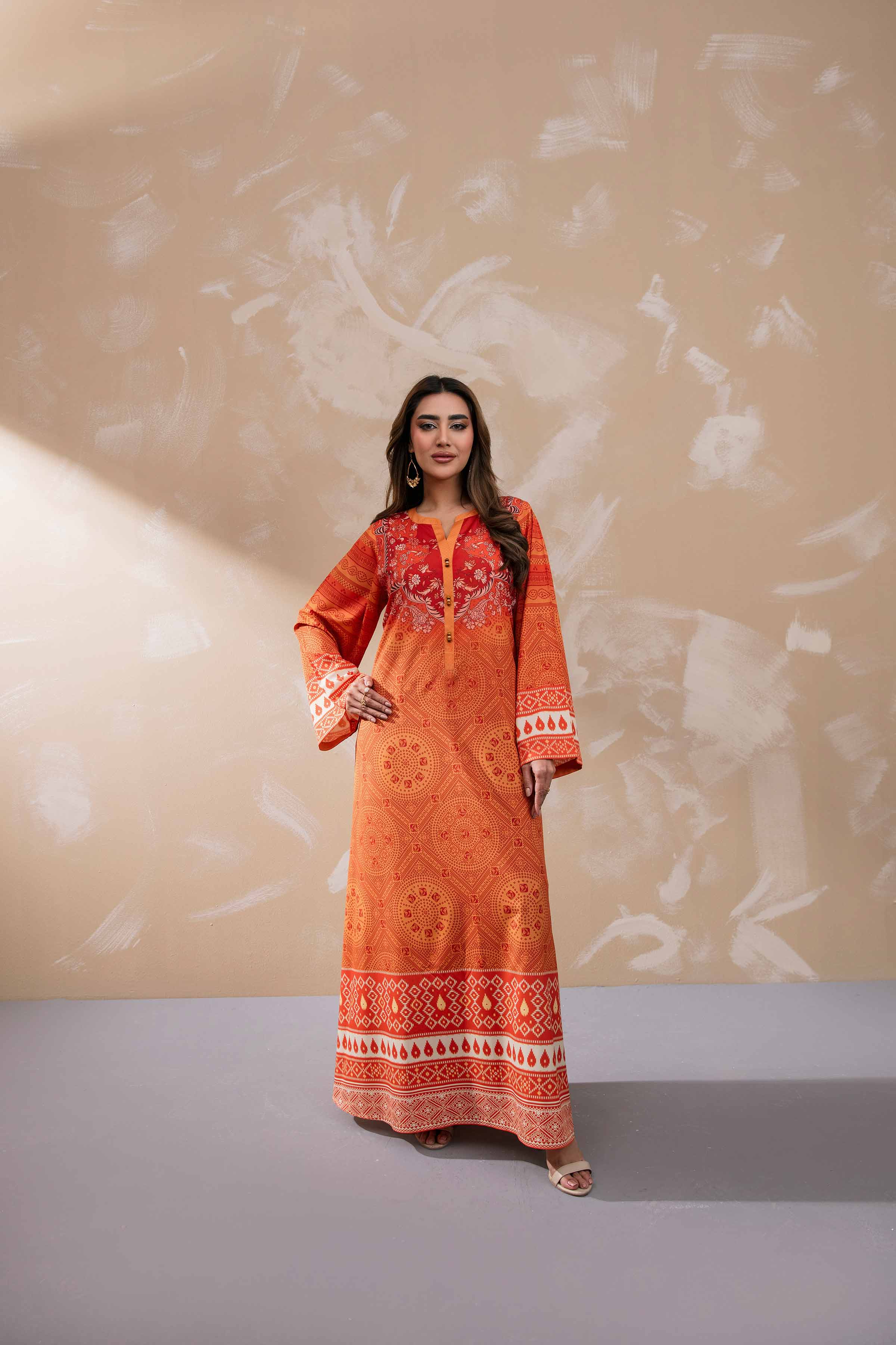 Printed Long Dress - FS24-31 - Image 5