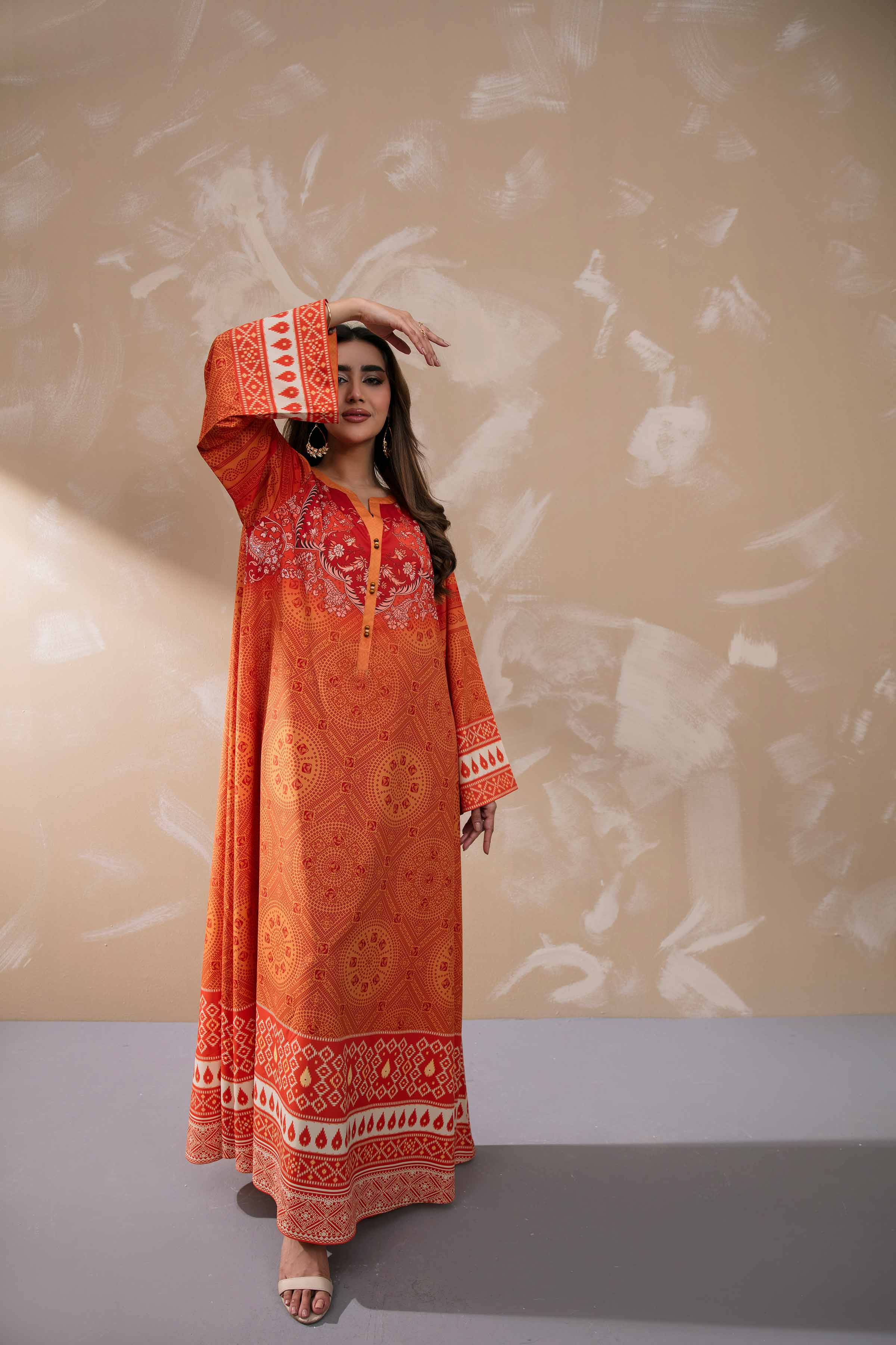 Printed Long Dress - FS24-31 - Image 6