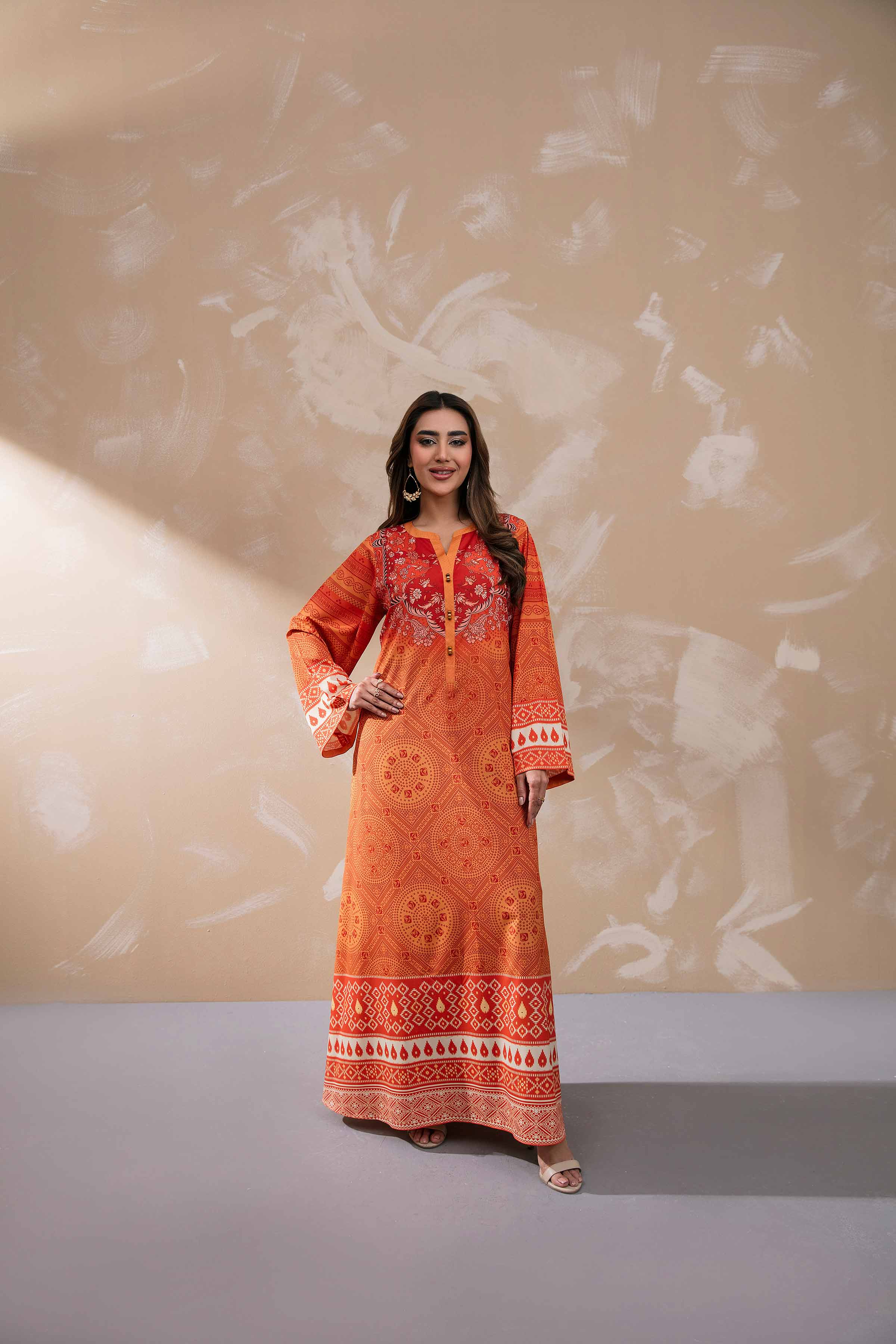 Printed Long Dress - FS24-31 - Image 7