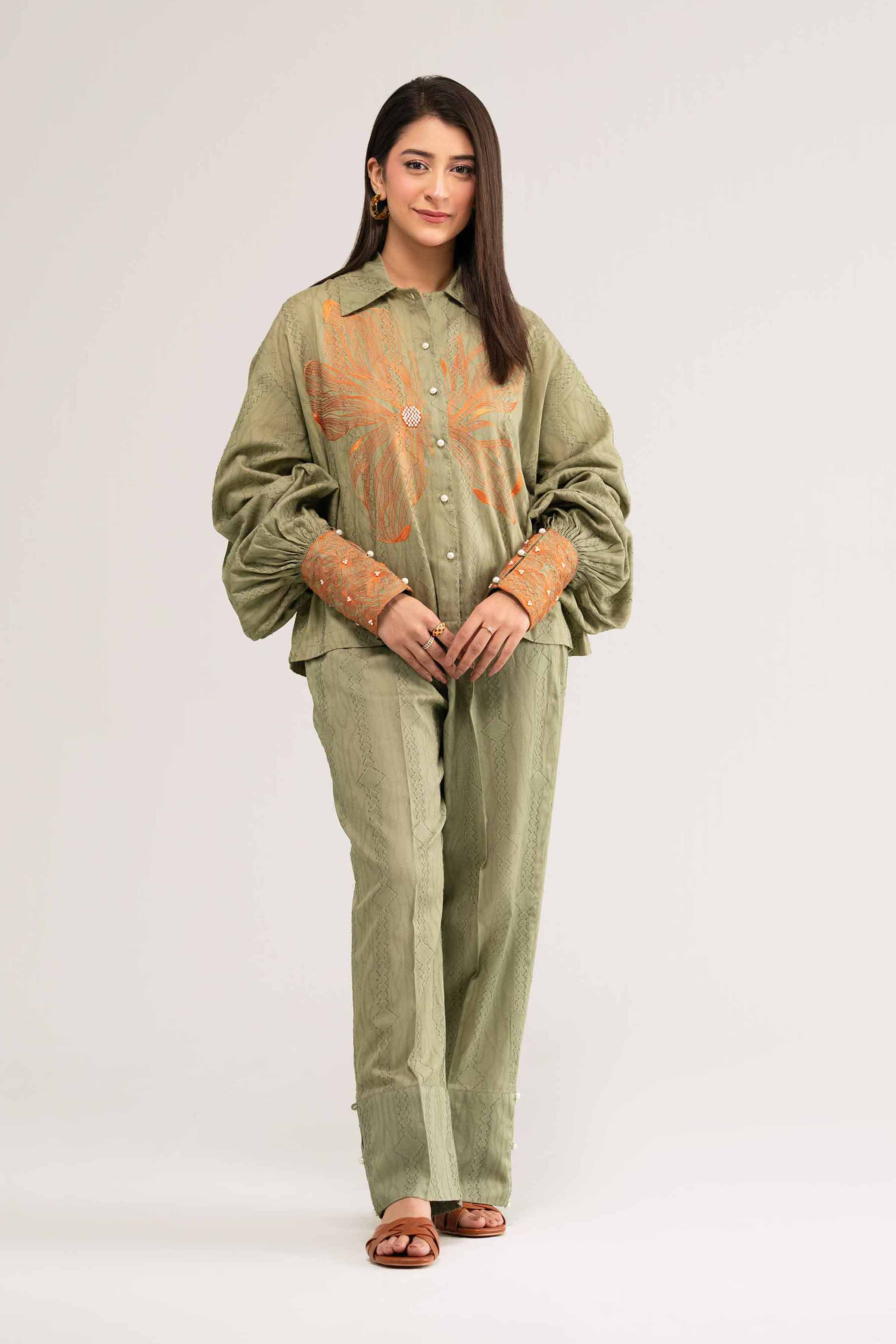 2 Piece - Embroidered Suit - FS25-13 - Image 2