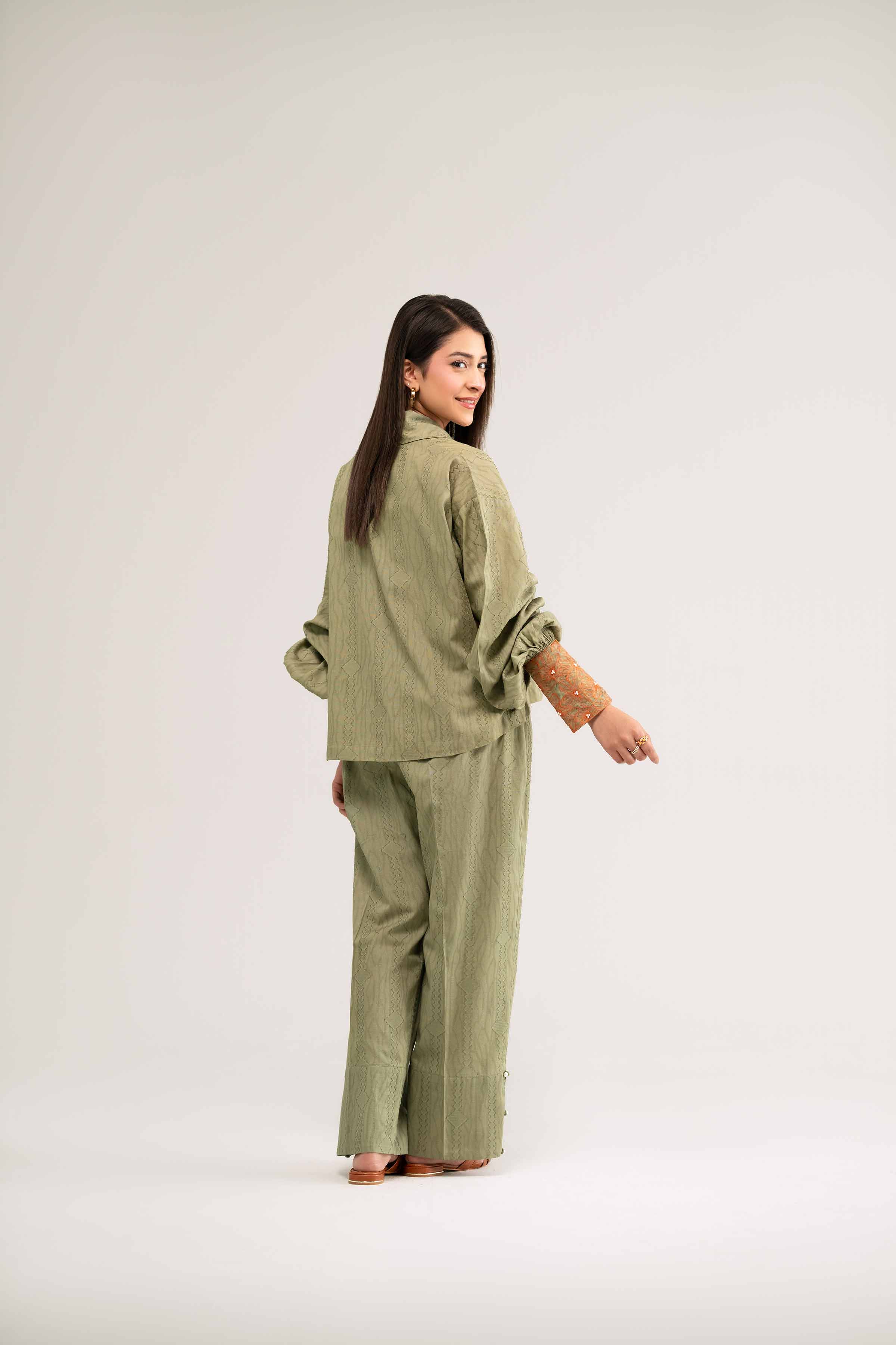 2 Piece - Embroidered Suit - FS25-13 - Image 3