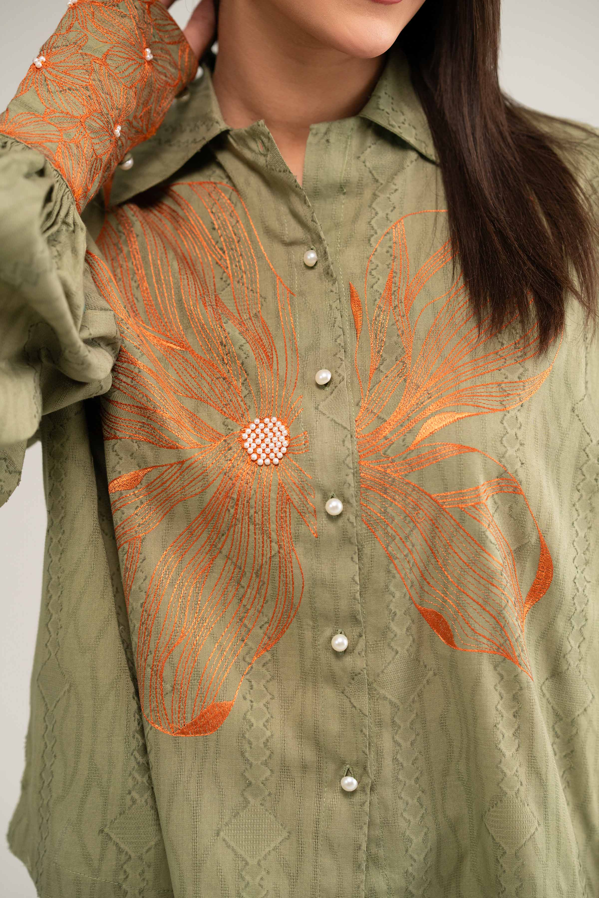 2 Piece - Embroidered Suit - FS25-13 - Image 6