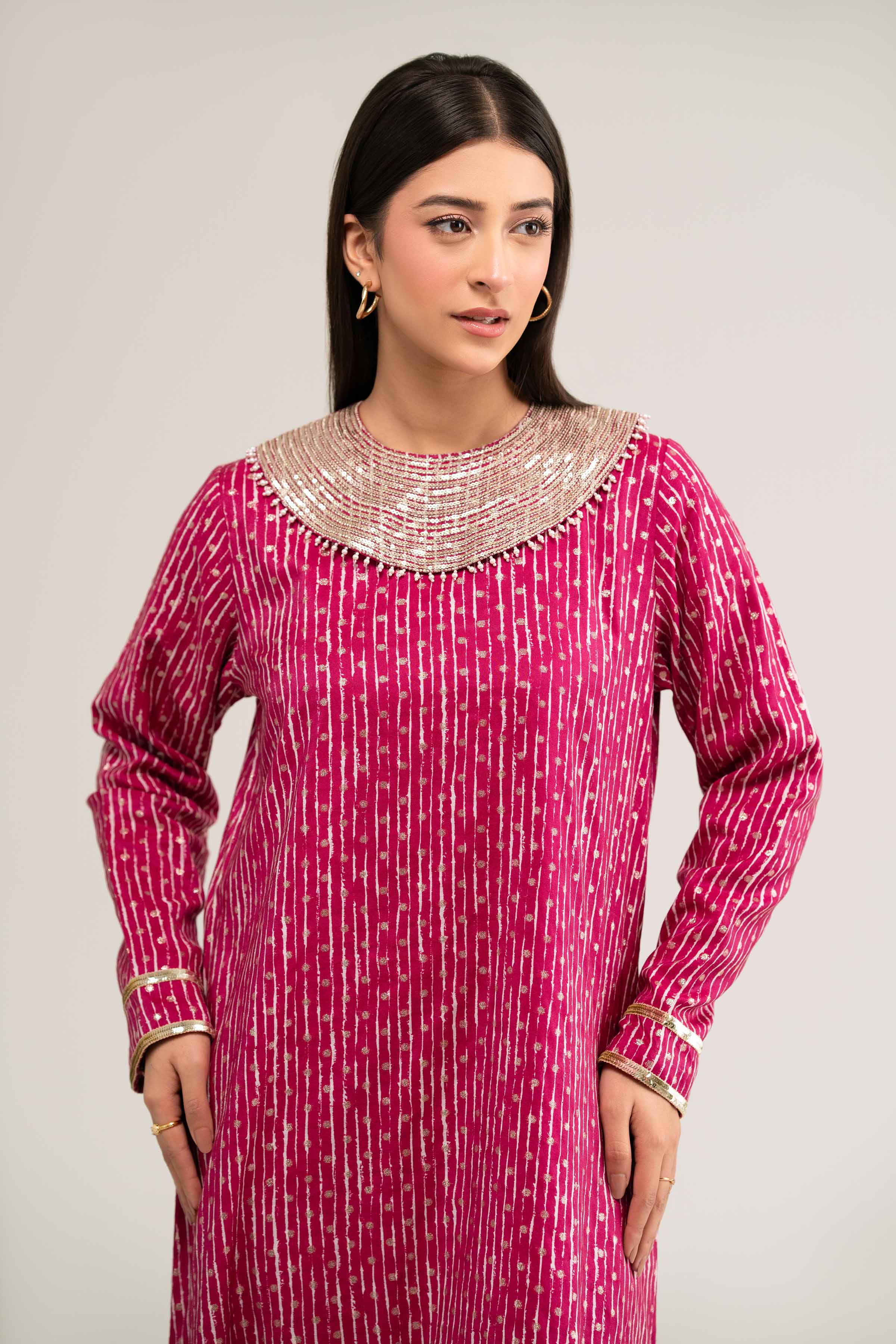 Printed Embroidered Shirt - FS25-24 - Image 7