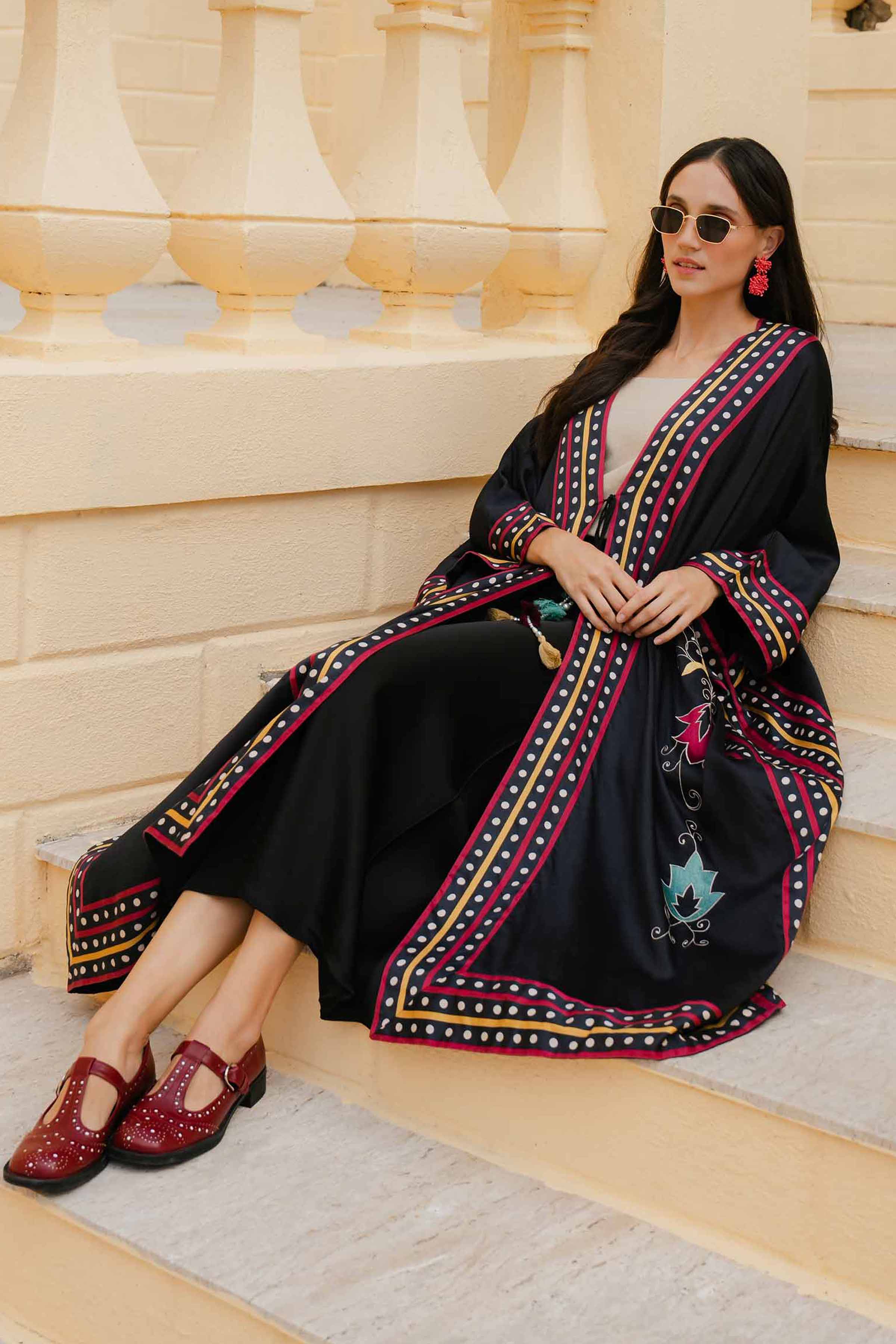 Printed Embroidered Kaftan - FW24-52 - Image 2