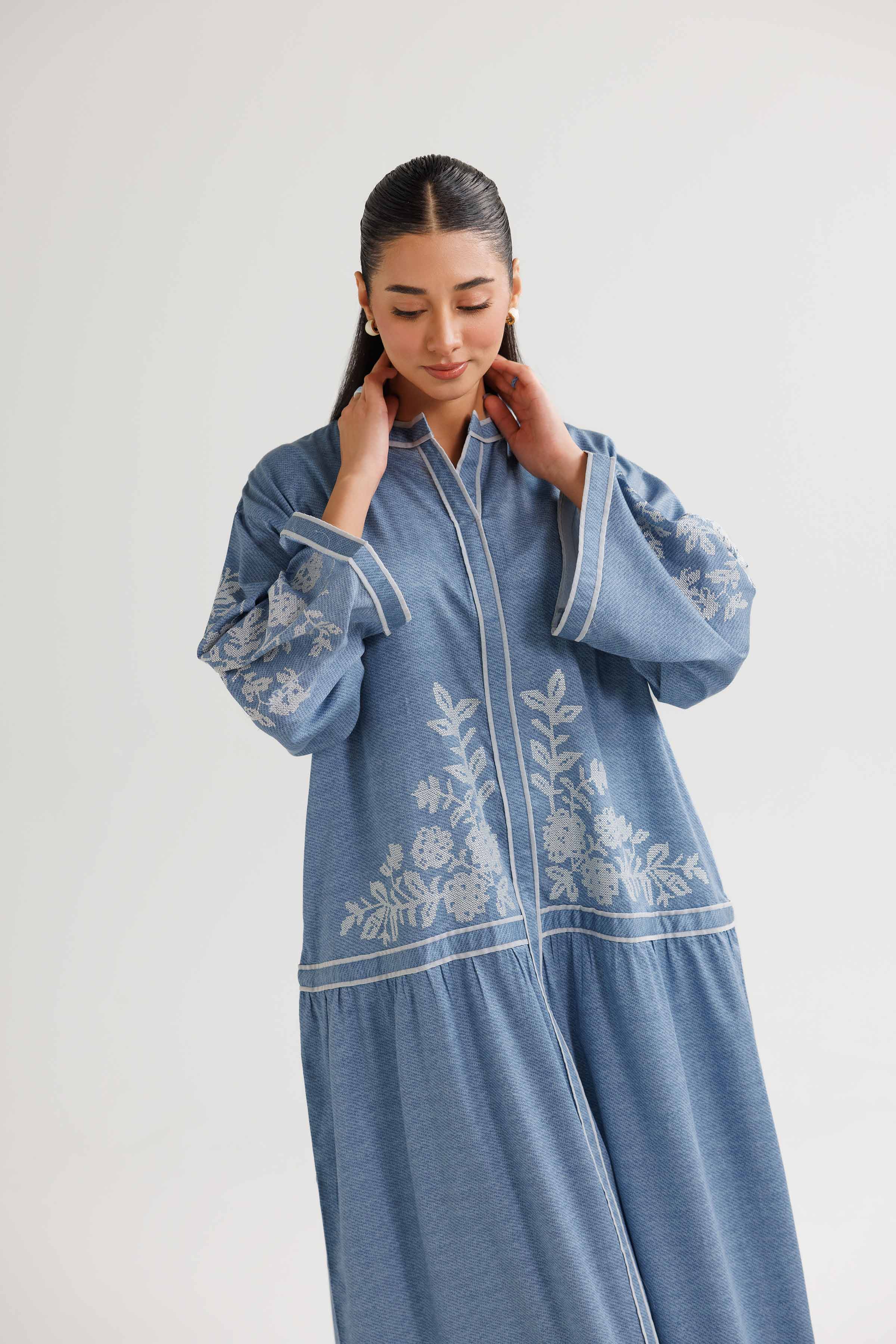 Printed Embroidered Dress - FW24-59 - Image 5