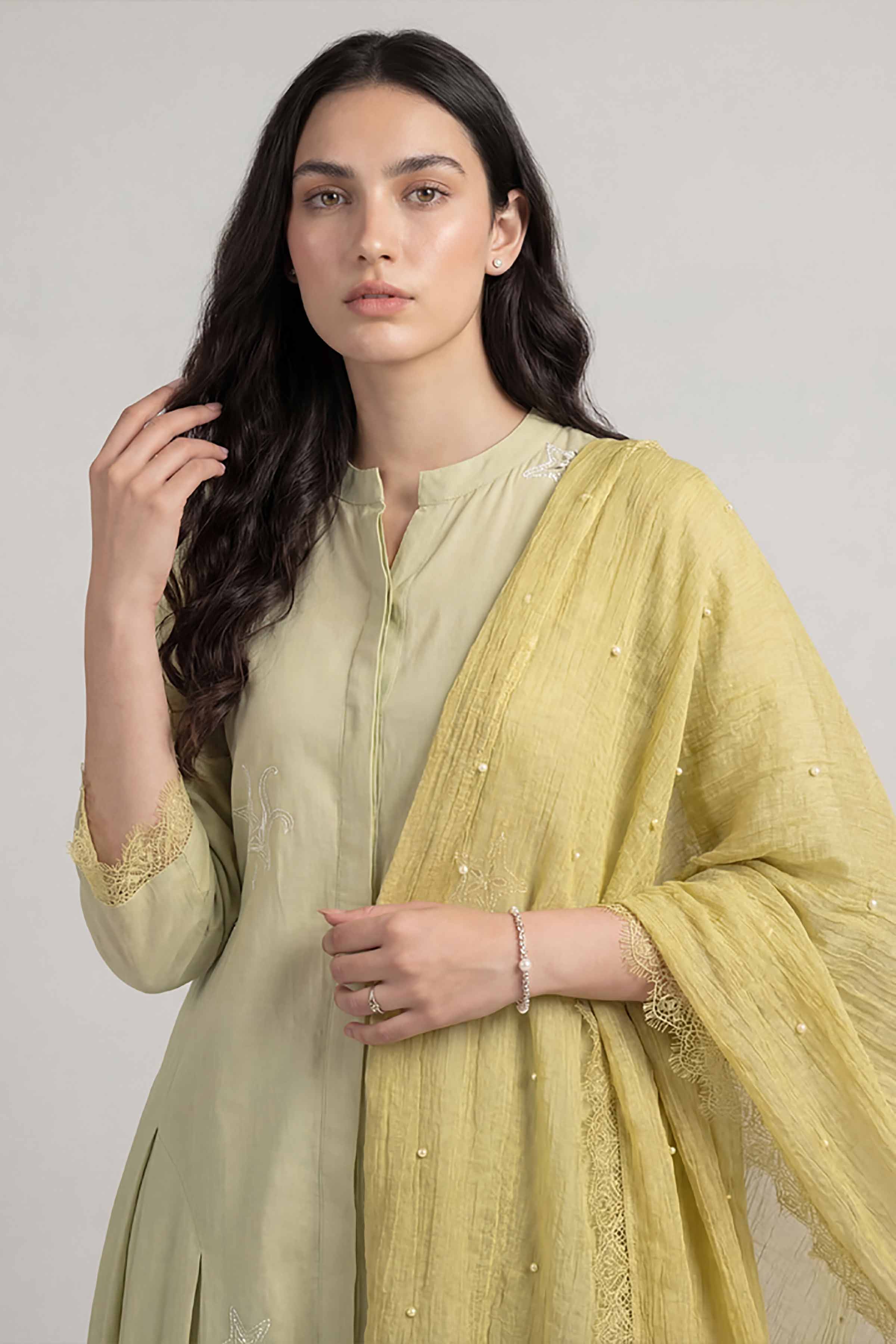 Yellow Women Scarf-447912102 - Image 2
