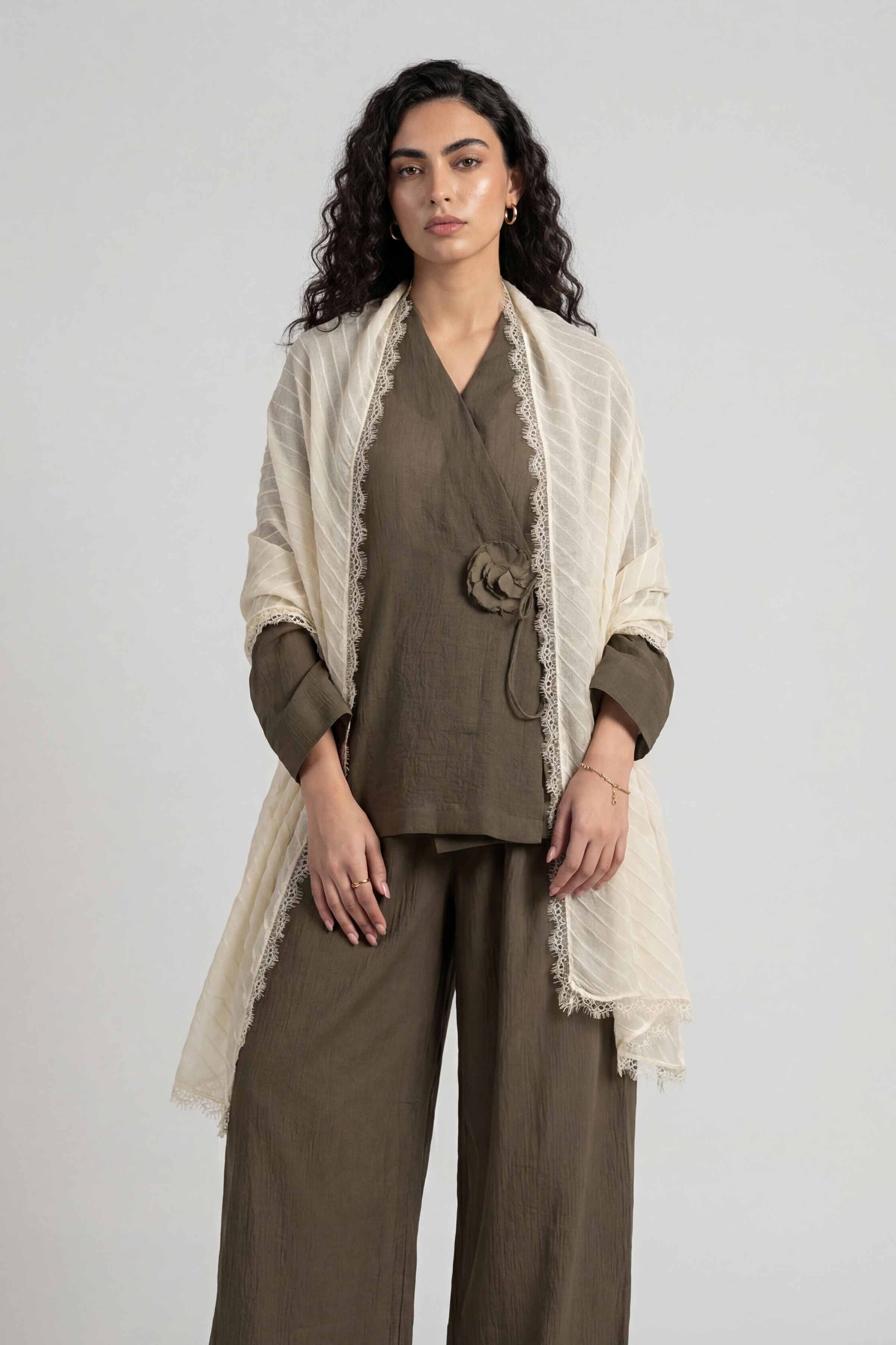 Beige Women Scarf-447882118 - Image 4