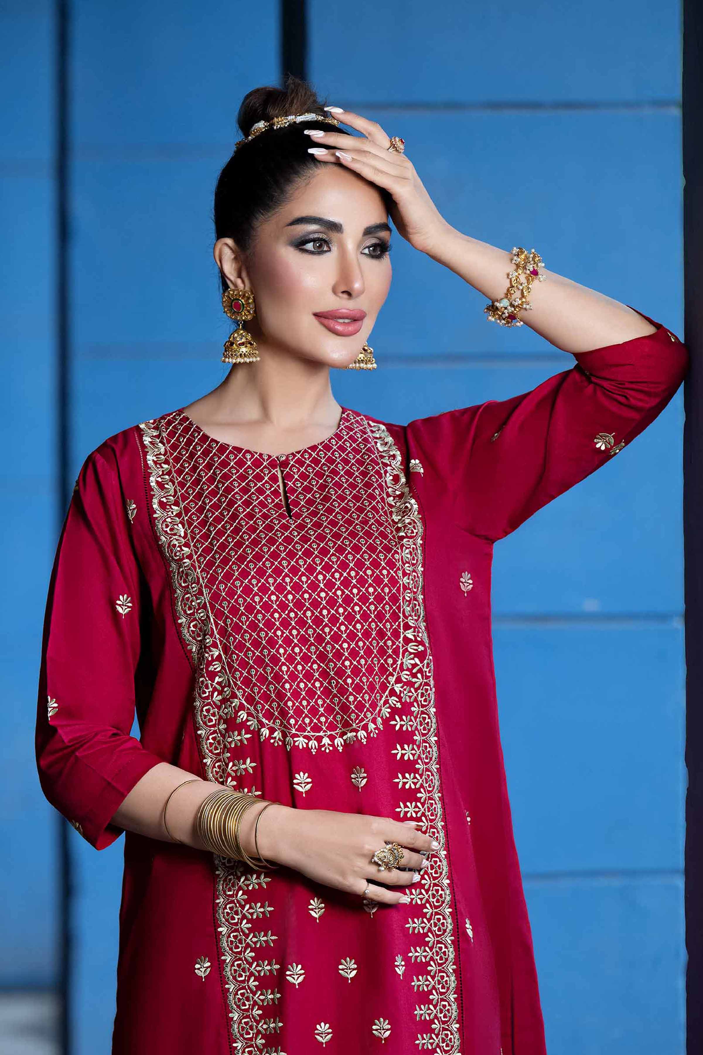 2 Piece - Embroidered Suit - KFE23-76 - Image 3