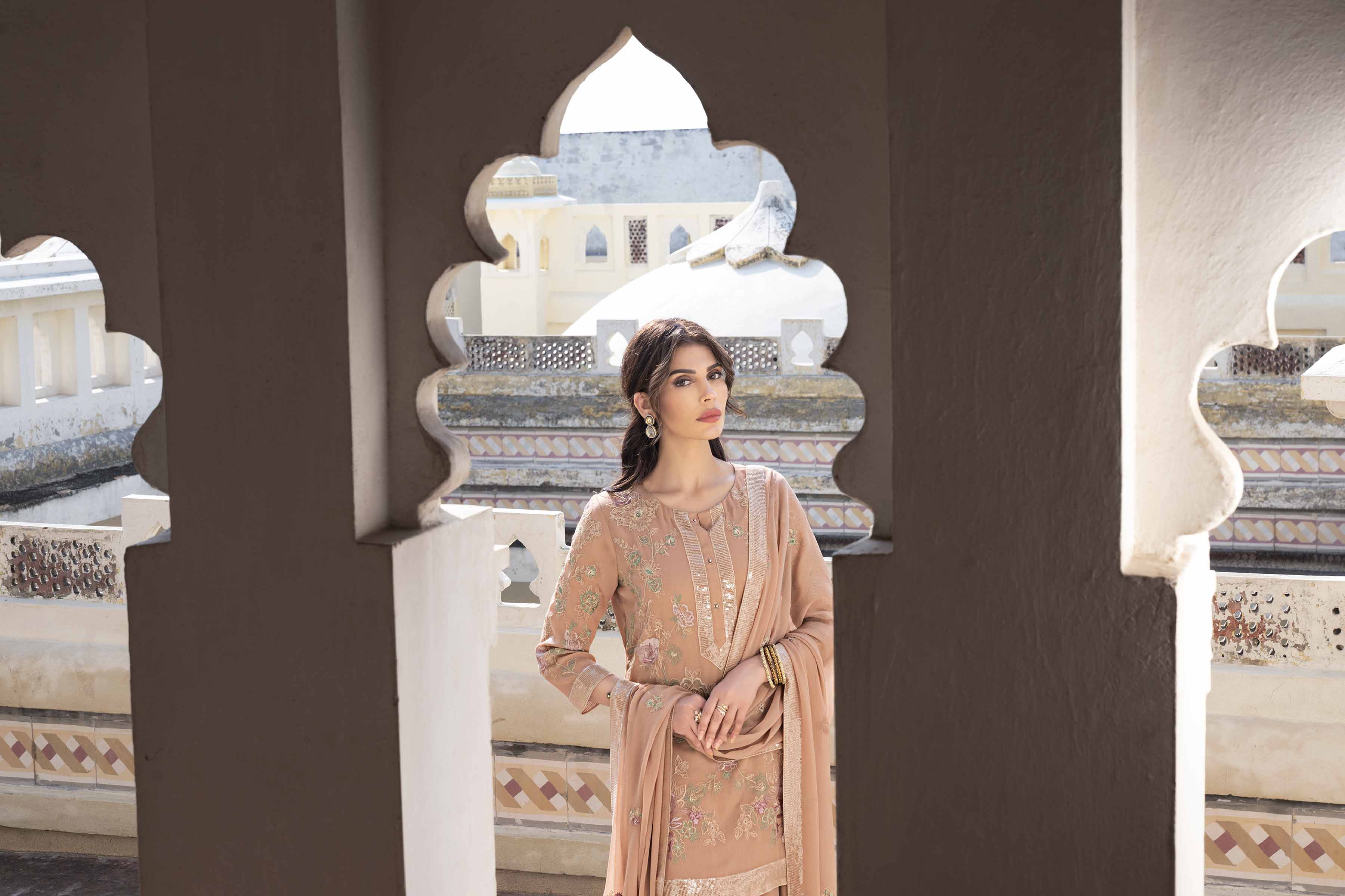 3 Piece - Embroidered Suit - KFE24-110 - Image 3