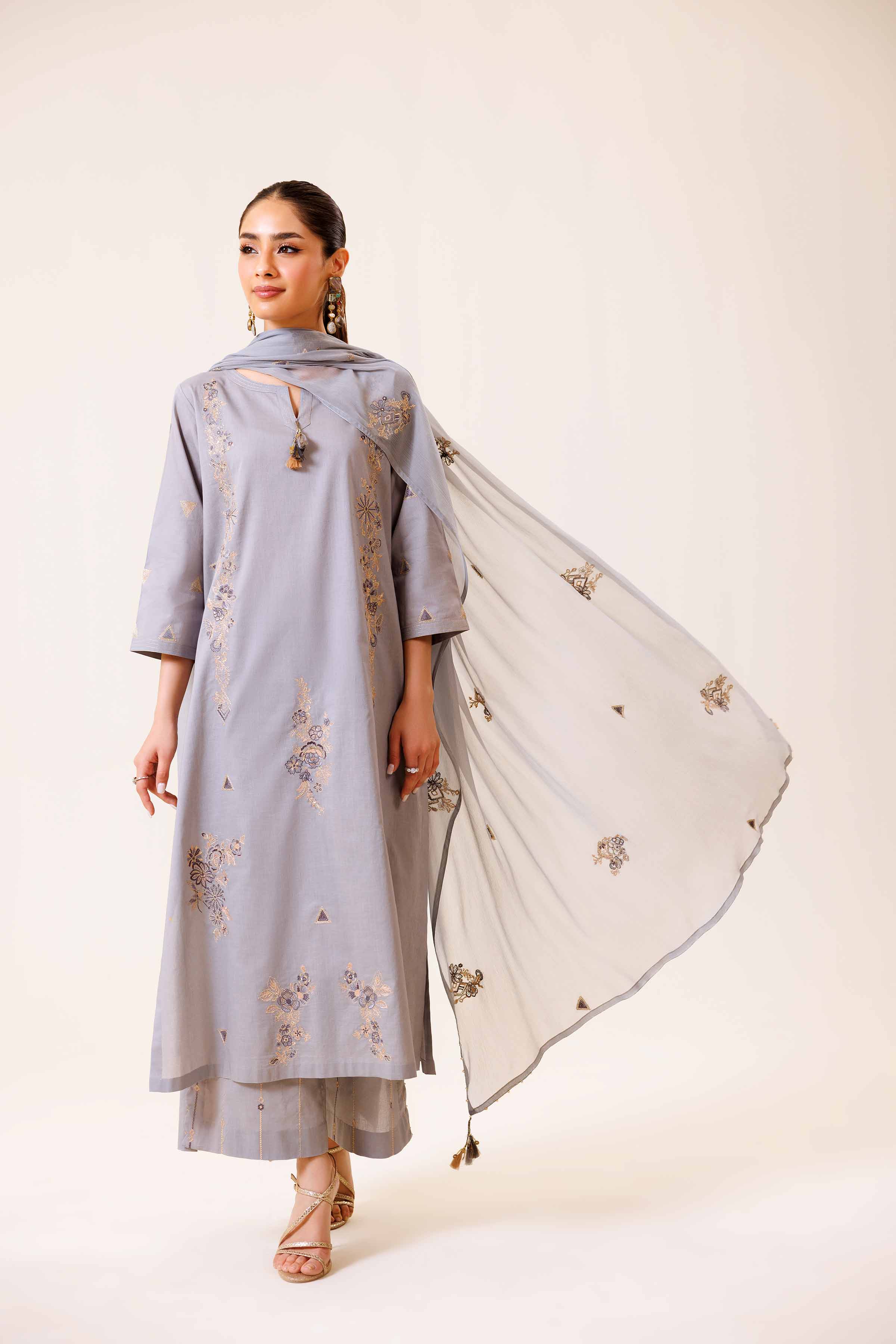 3 Piece - Embroidered Suit - KFE24-17 - Image 6