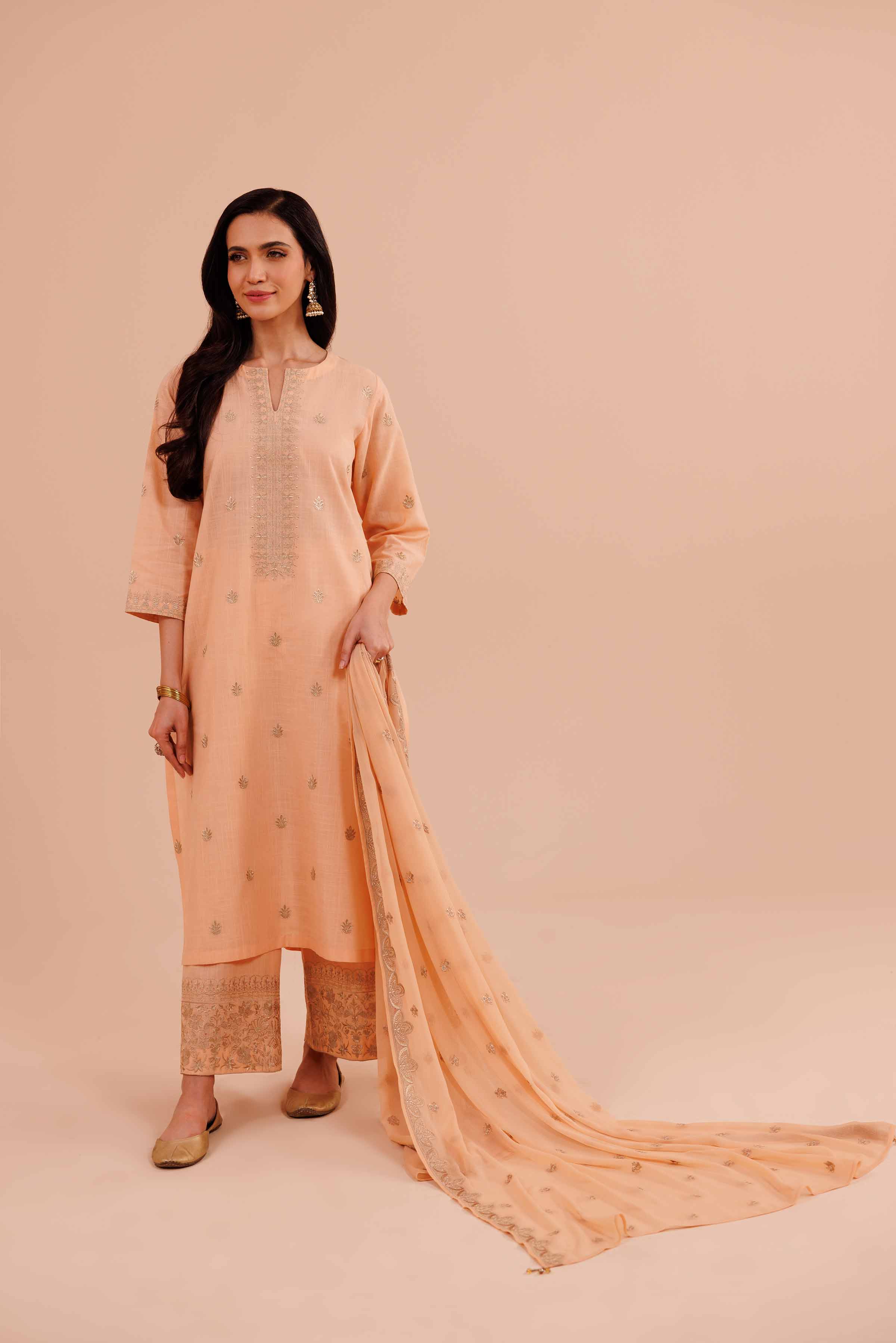 3 Piece - Embroidered Suit - KFE24-25 - Image 3