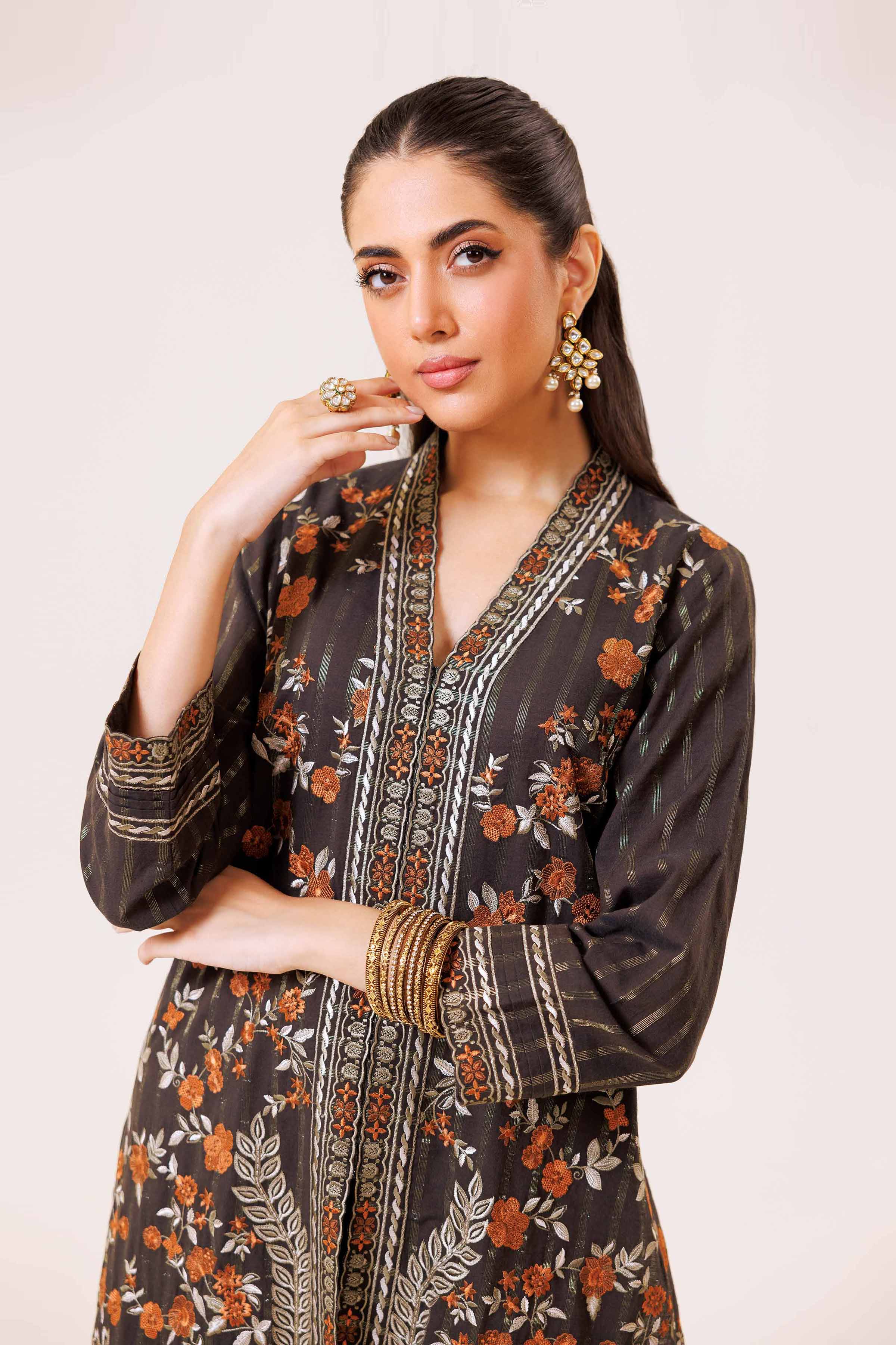 2 Piece - Embroidered Suit - KFE24-76 - Image 2