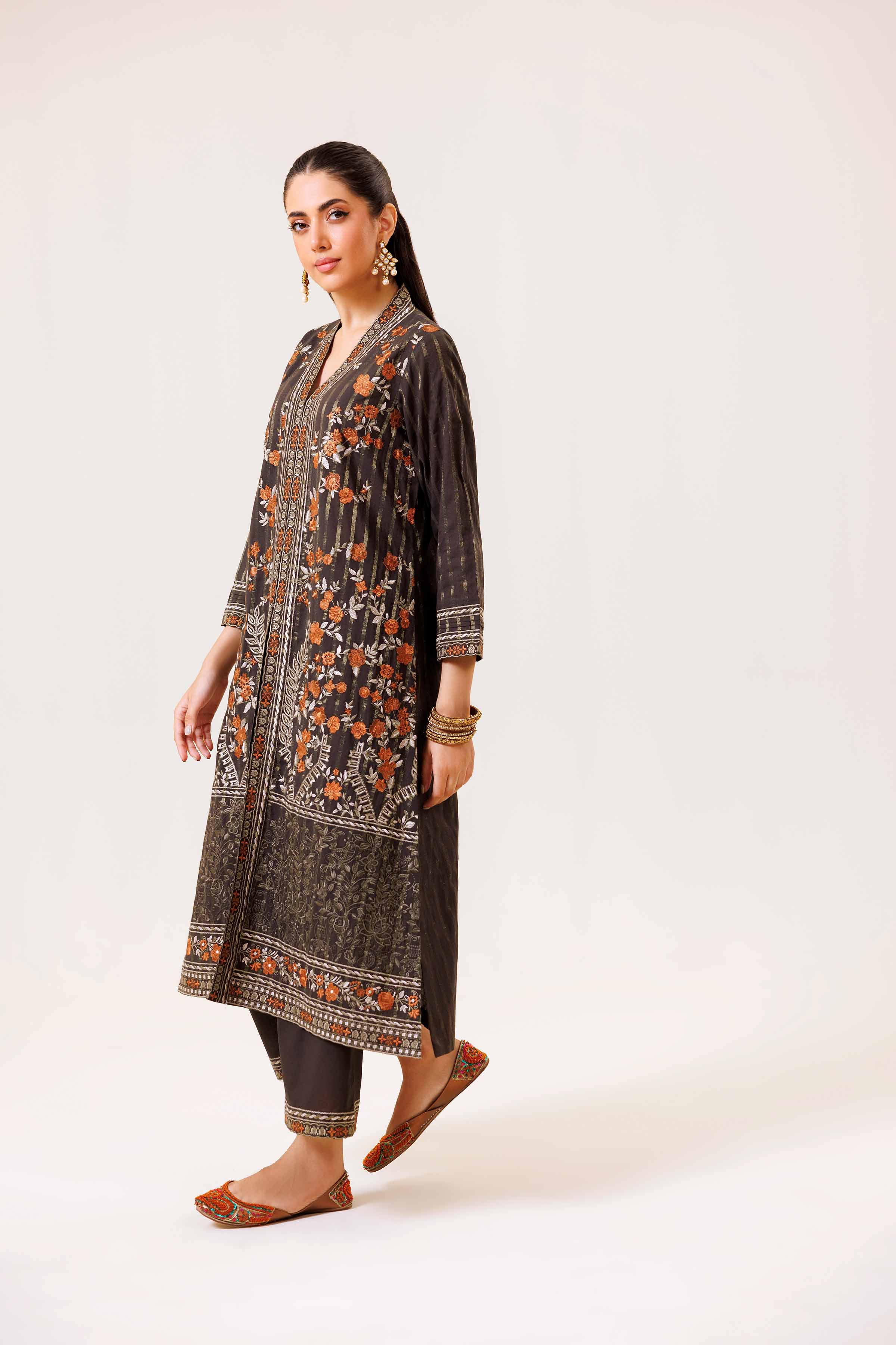 2 Piece - Embroidered Suit - KFE24-76 - Image 5