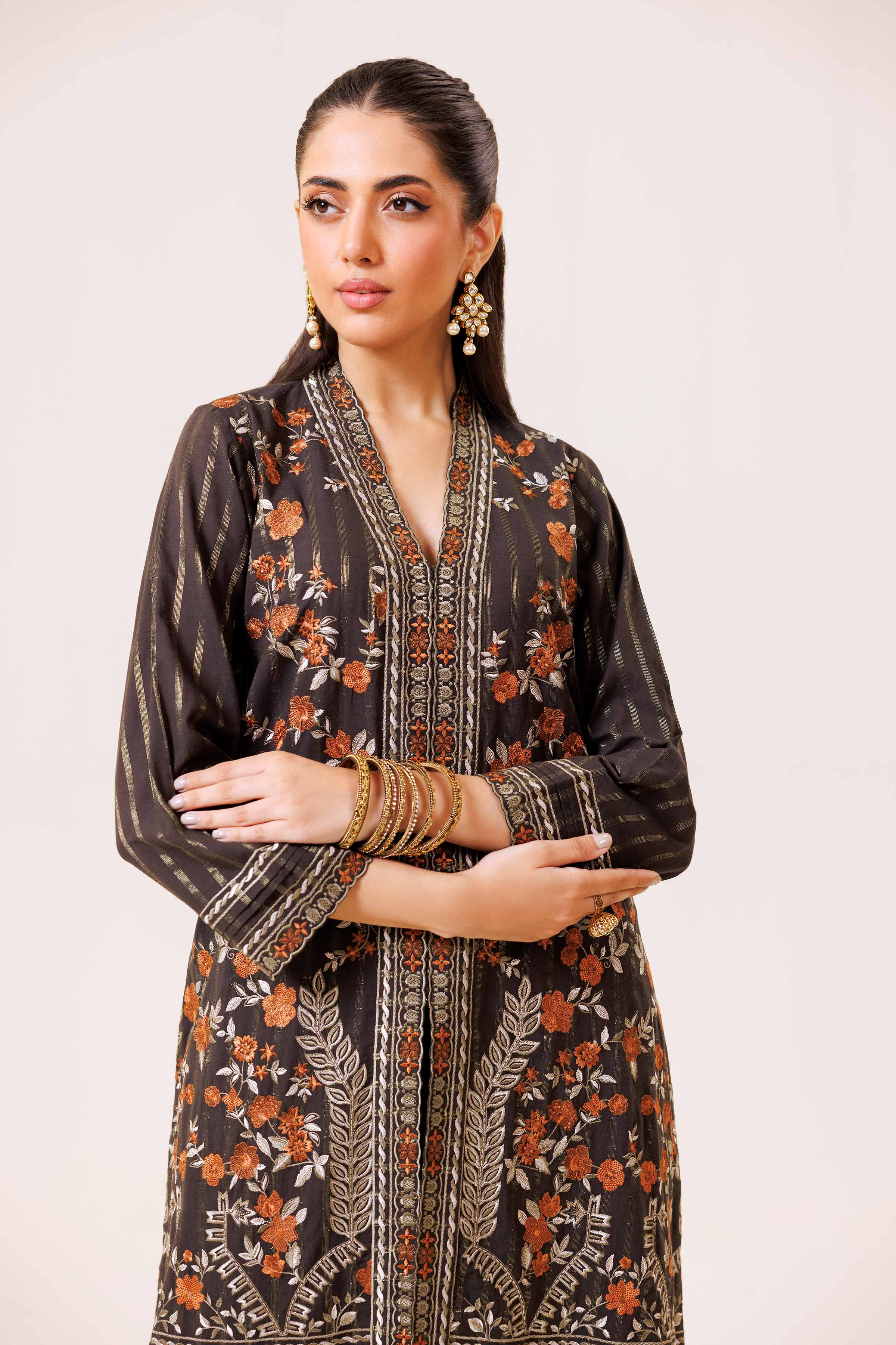 2 Piece - Embroidered Suit - KFE24-76 - Image 6